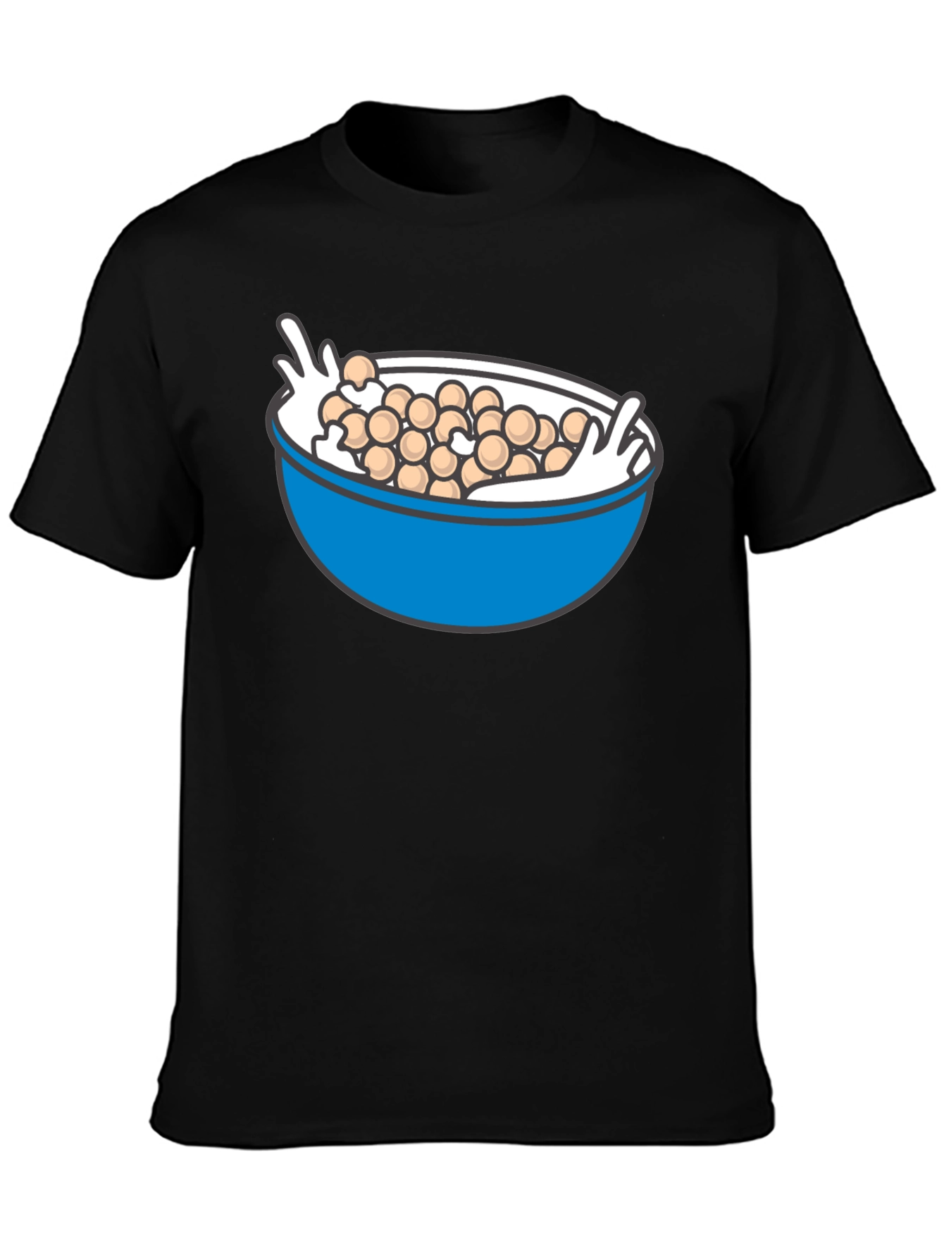 Cereal Bowl Graphic Tee - Whimsical Food Shirt