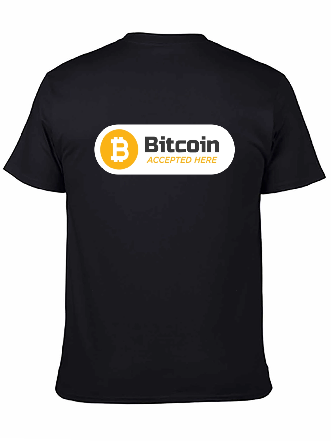 Bitcoin Accepted Here Black T-Shirt