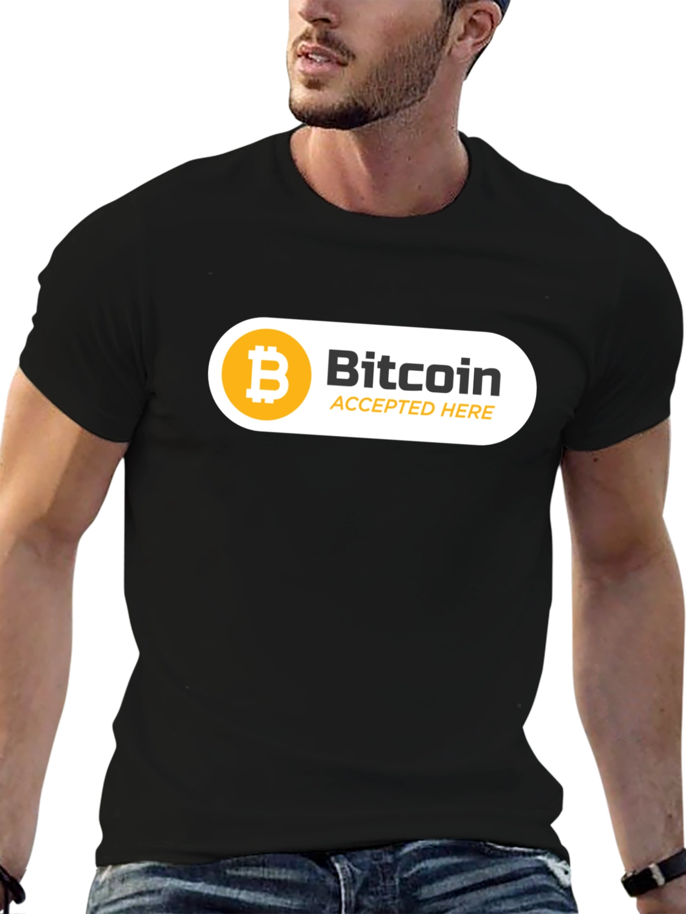 Bitcoin Accepted Here Black T-Shirt