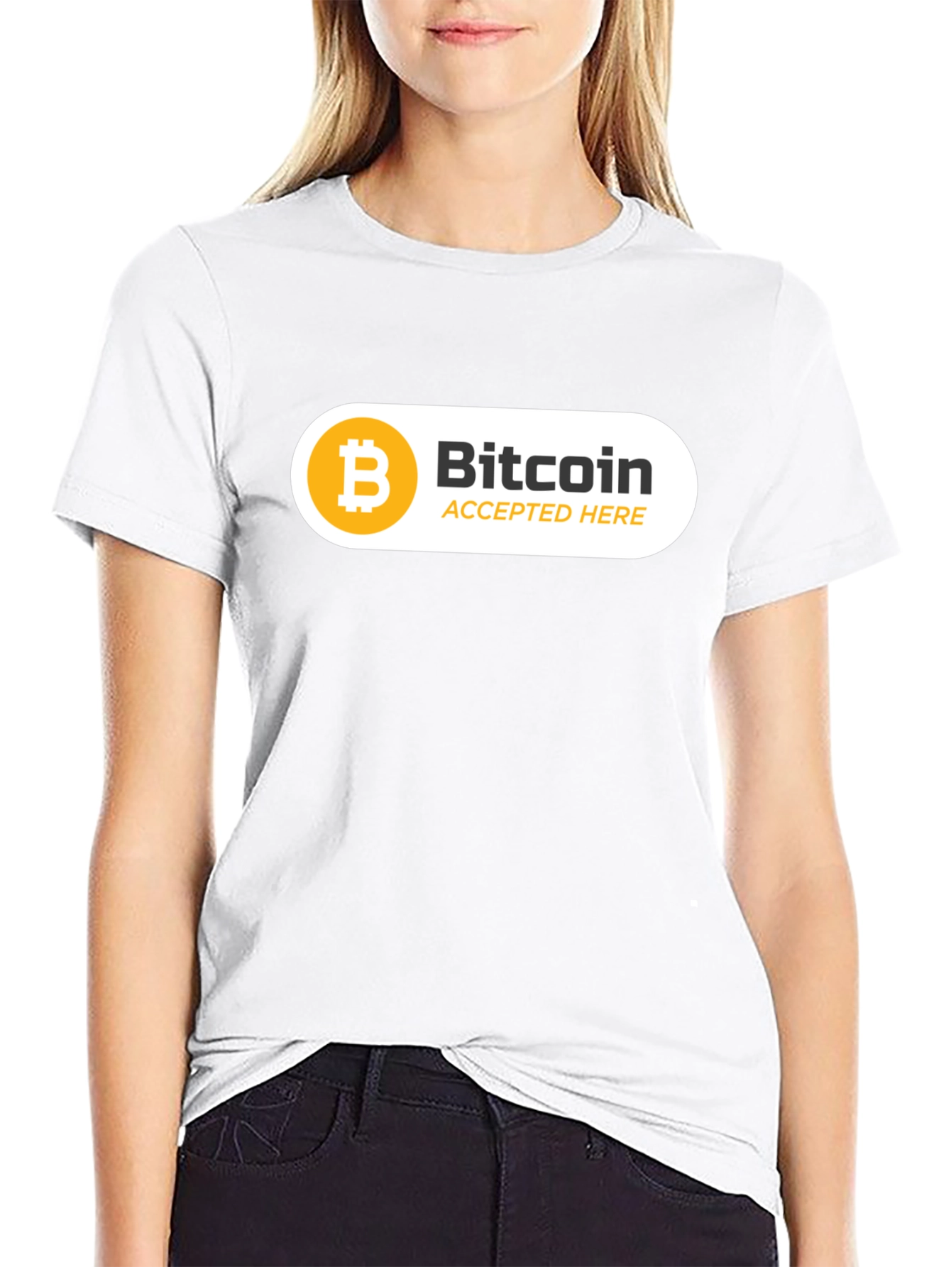 Bitcoin Accepted Here Black T-Shirt