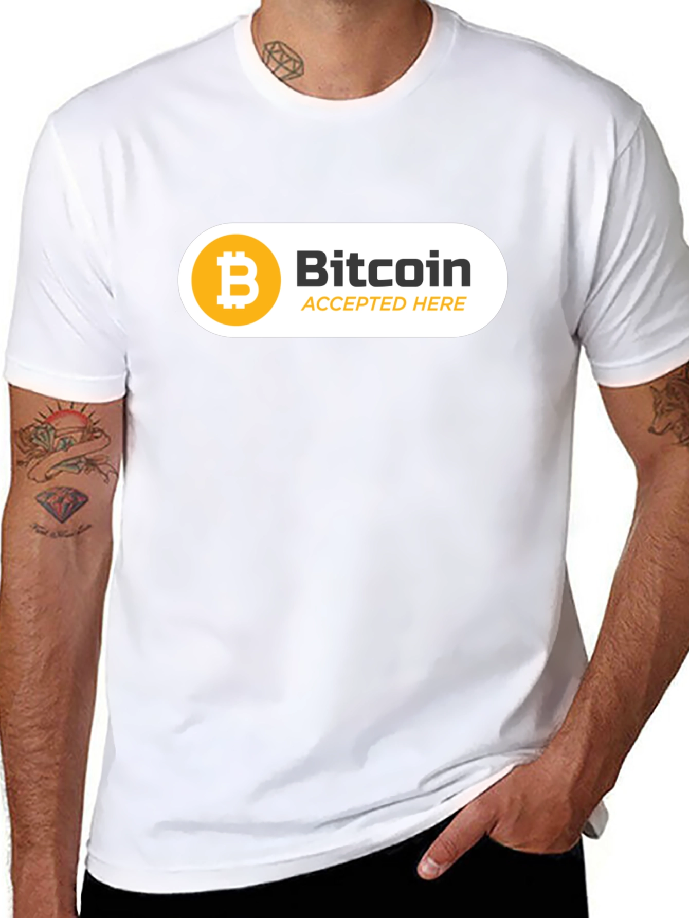 Bitcoin Accepted Here Black T-Shirt