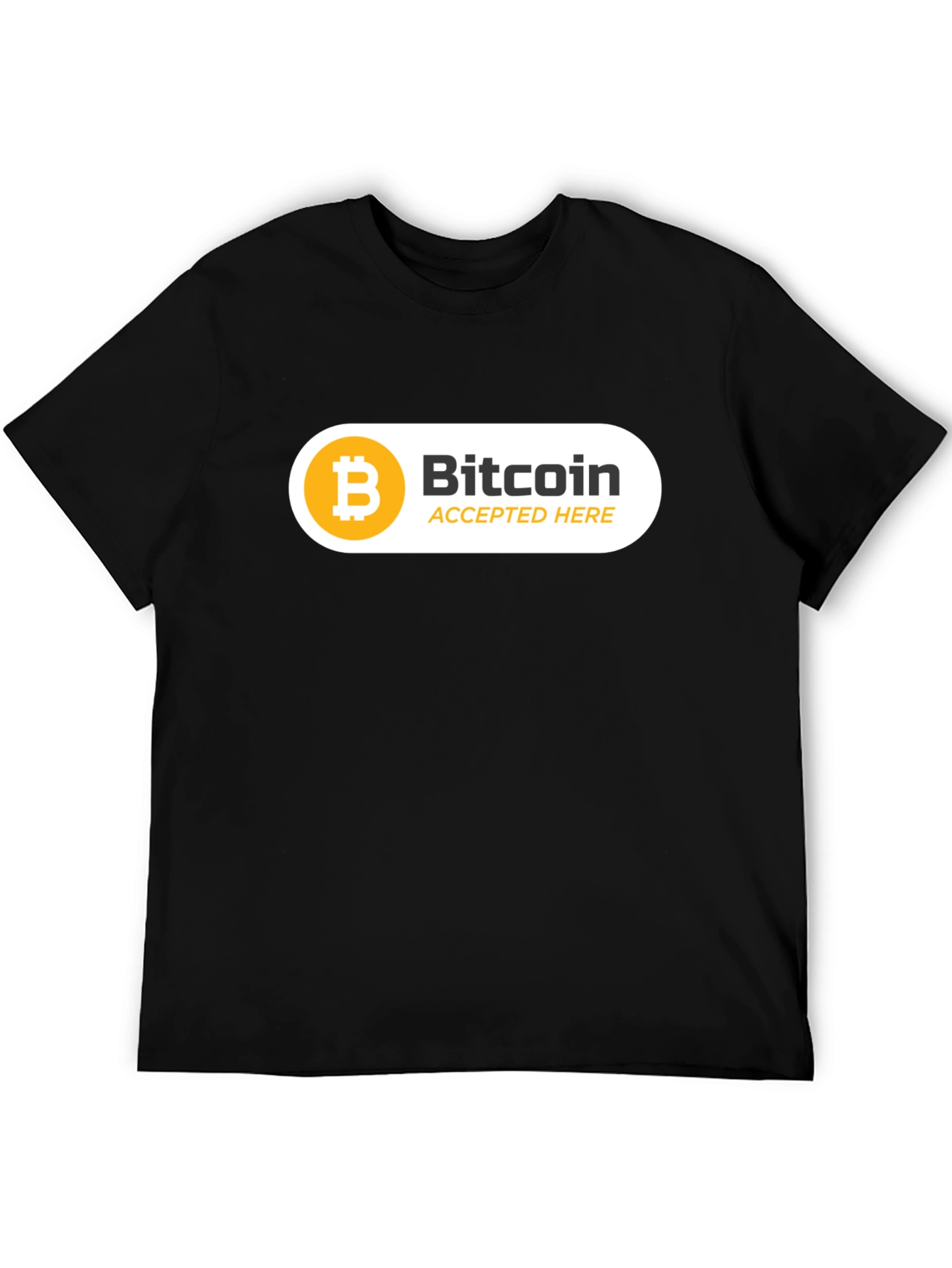 Bitcoin Accepted Here Black T-Shirt