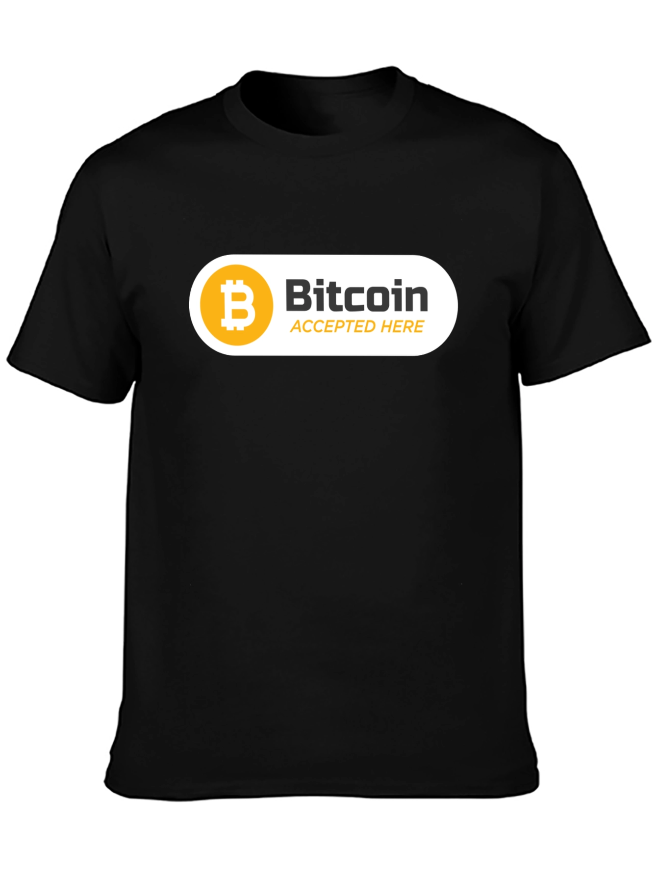Bitcoin Accepted Here Black T-Shirt