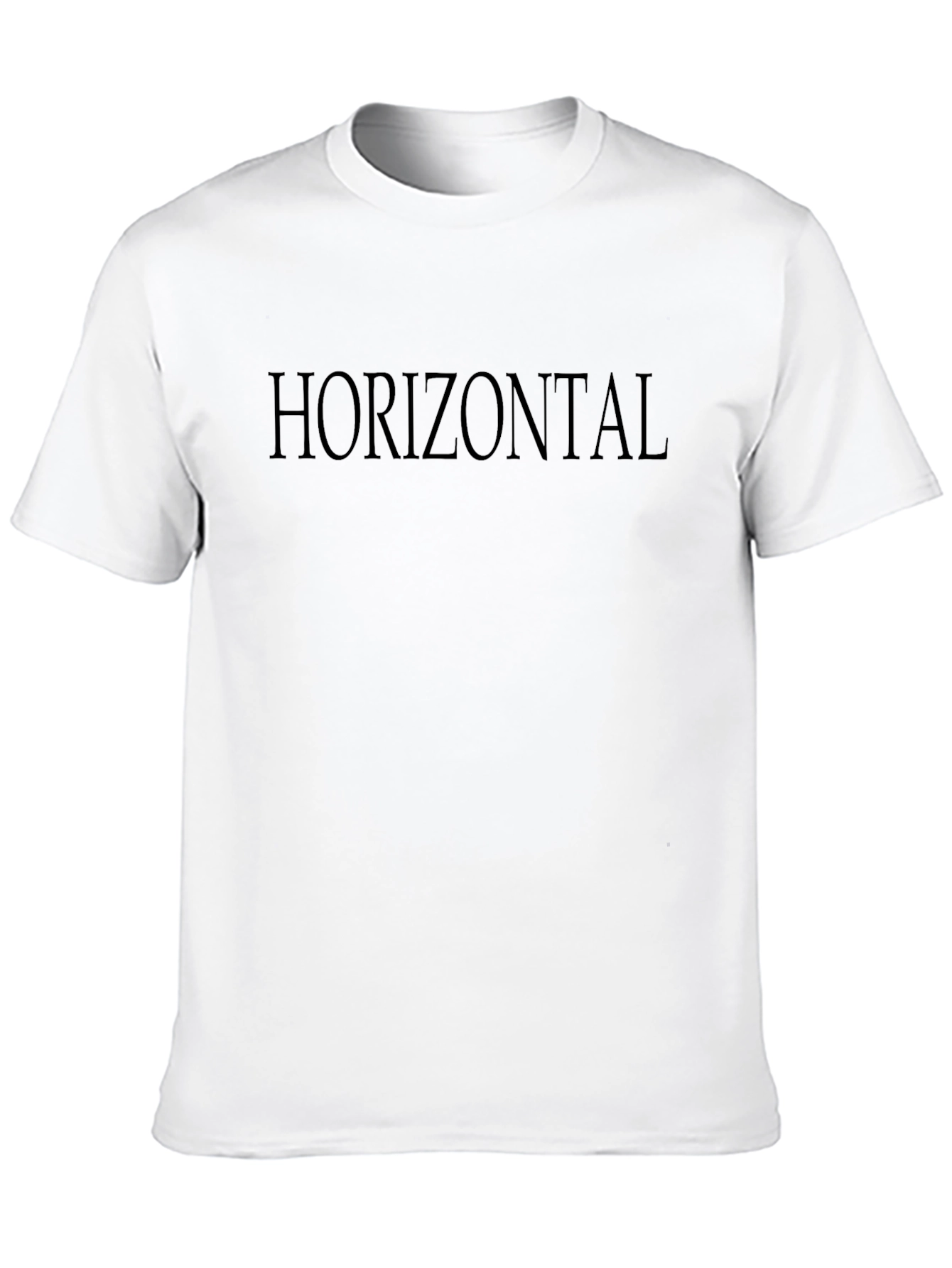 Horizontal Text Black T-Shirt