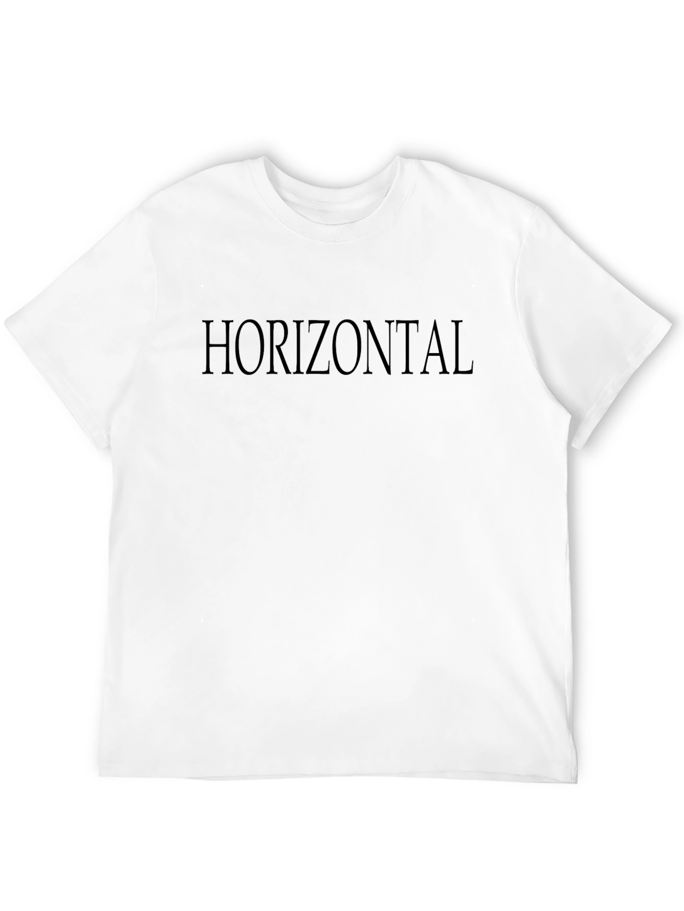 Horizontal Text Black T-Shirt