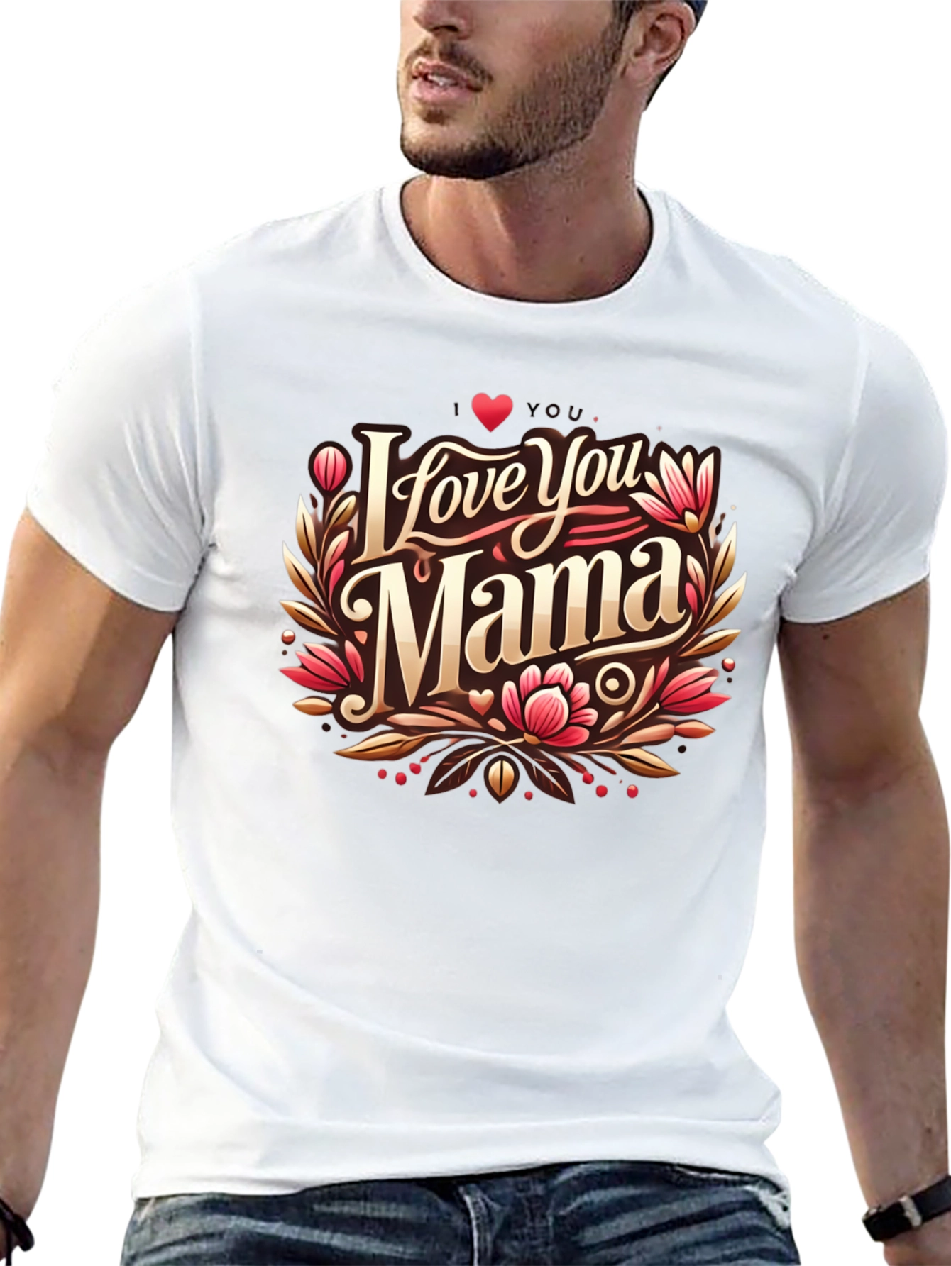 I Love You Mama Black T-Shirt