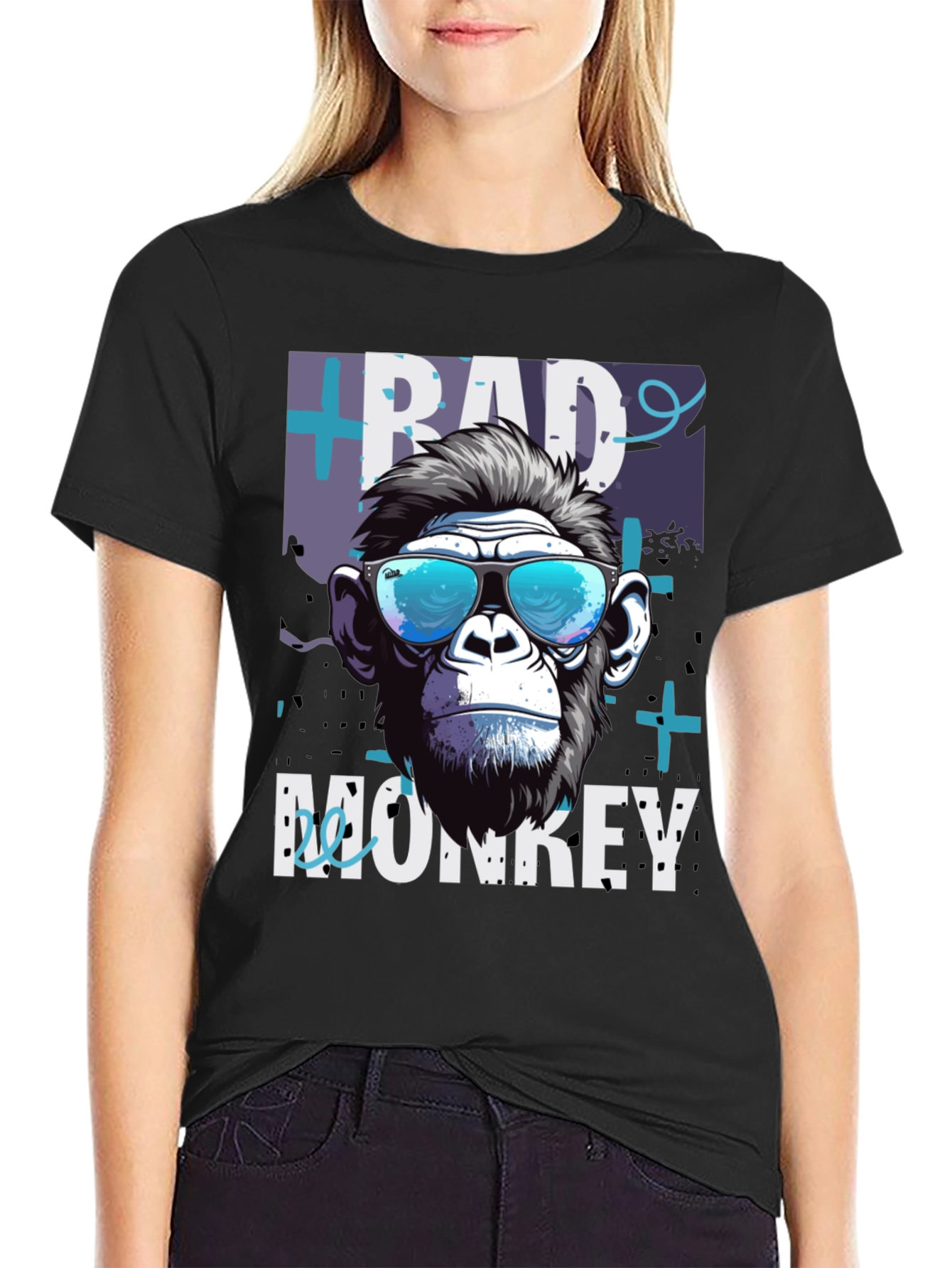Bad Monkey Graphic Tee - Cool Animal Print T-Shirt