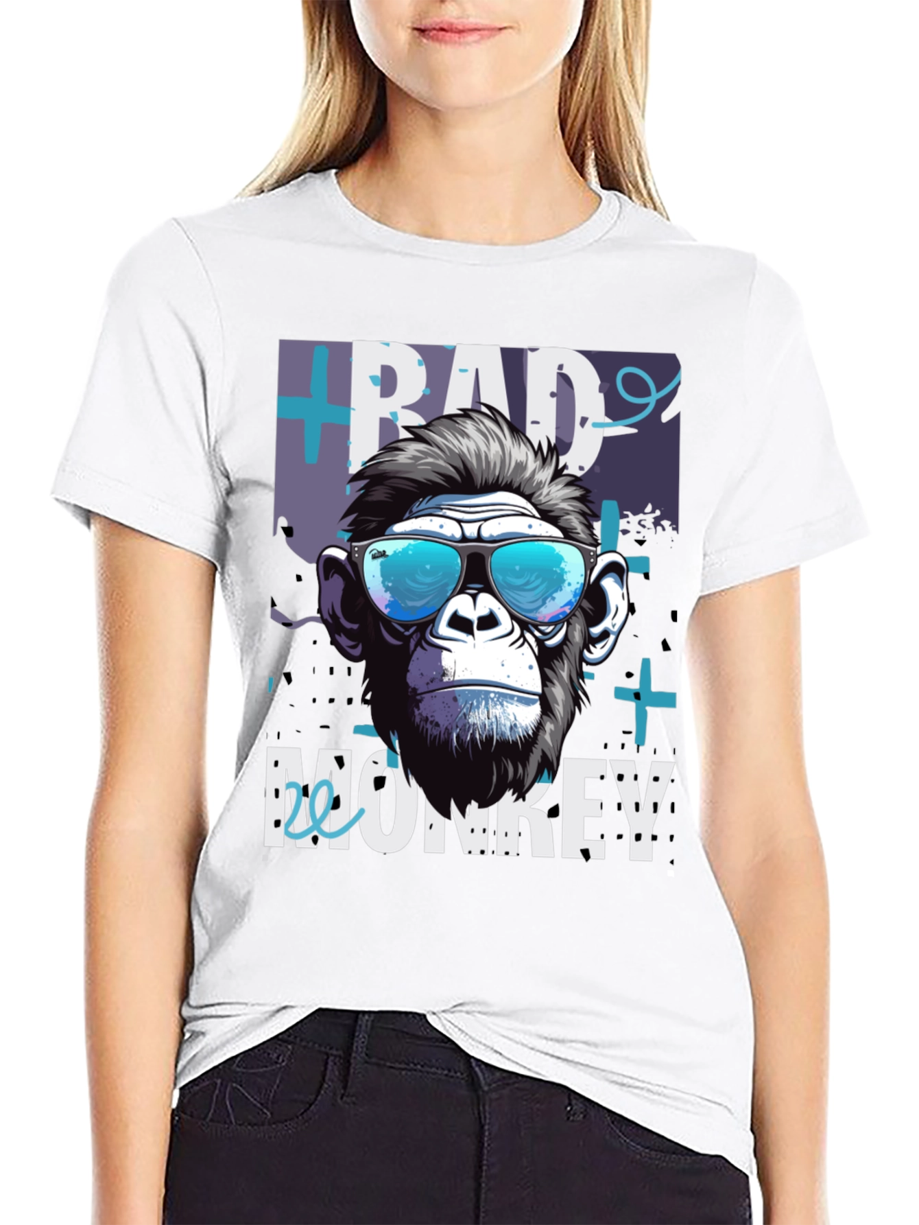 Bad Monkey Graphic Tee - Cool Animal Print T-Shirt