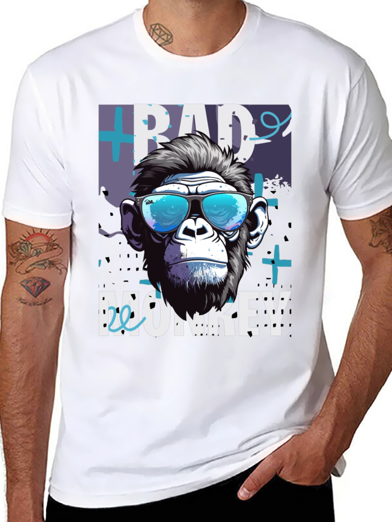 Bad Monkey Graphic Tee - Cool Animal Print T-Shirt