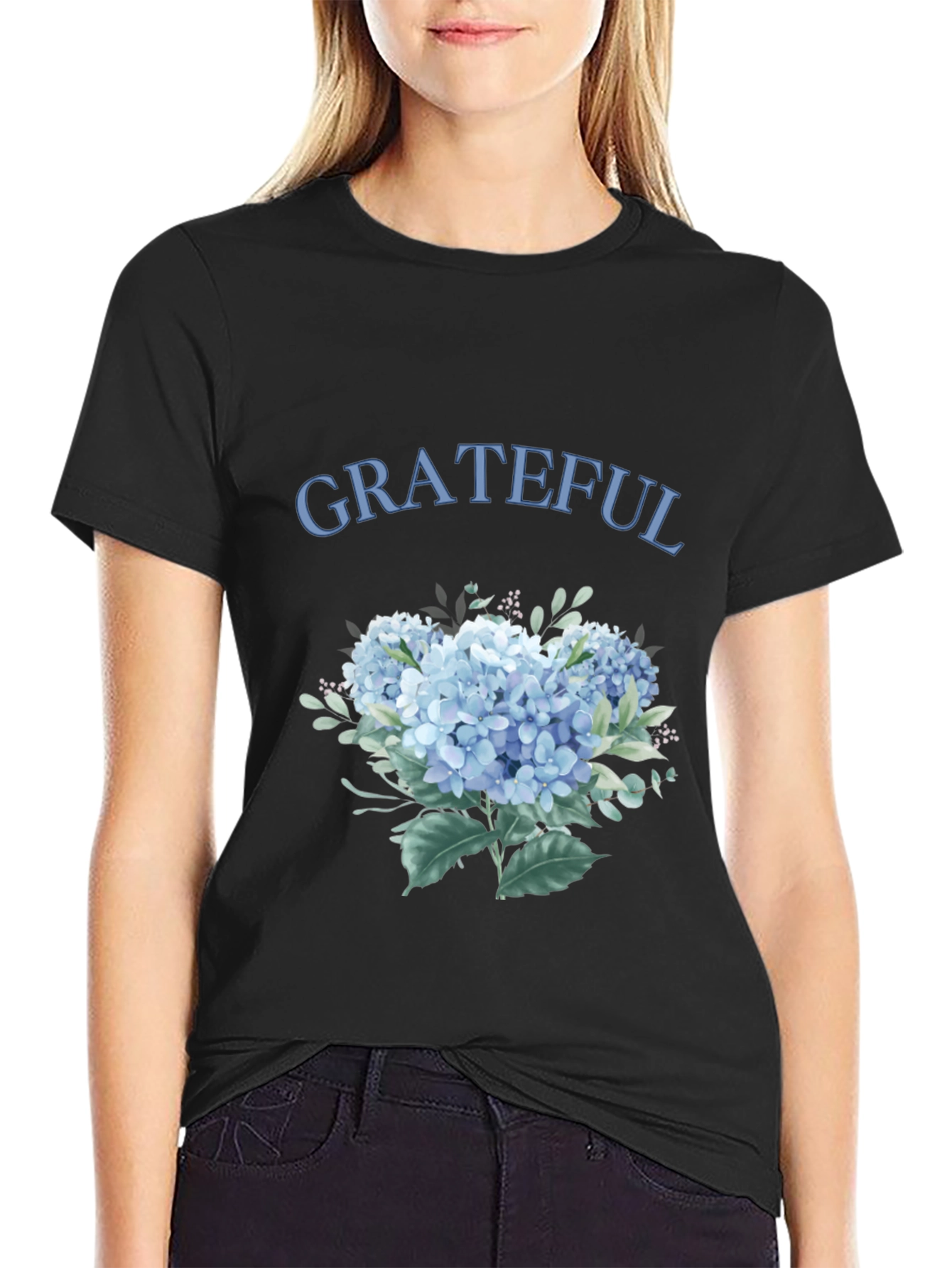 Grateful Floral Graphic T-Shirt