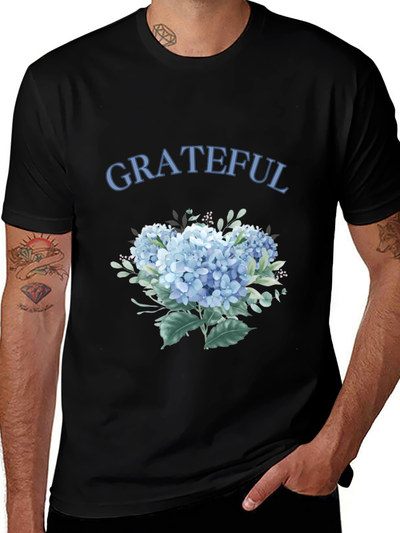 Grateful Floral Graphic T-Shirt
