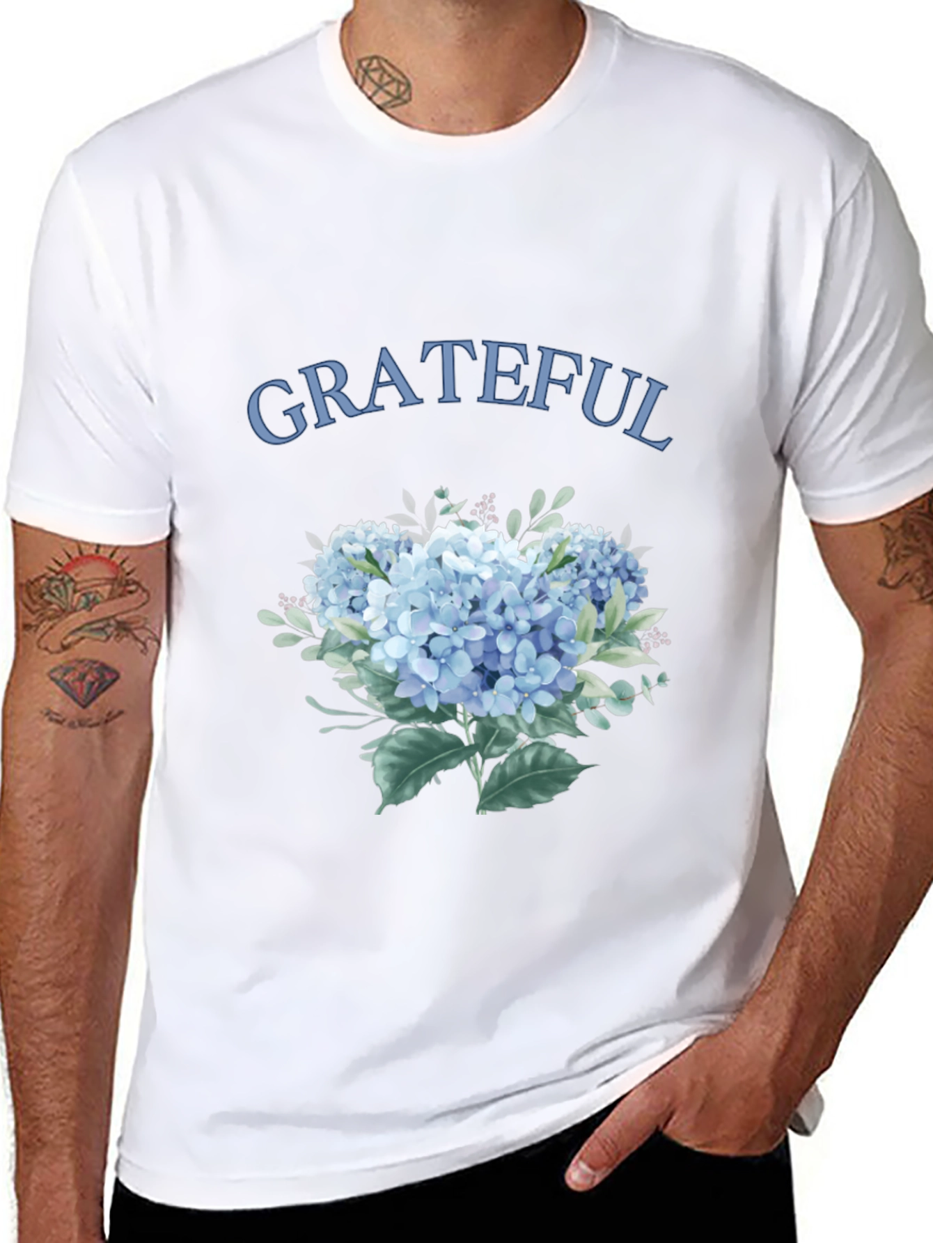 Grateful Floral Graphic T-Shirt