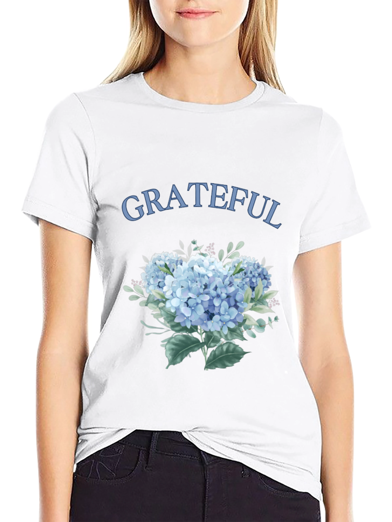 Grateful Floral Graphic T-Shirt