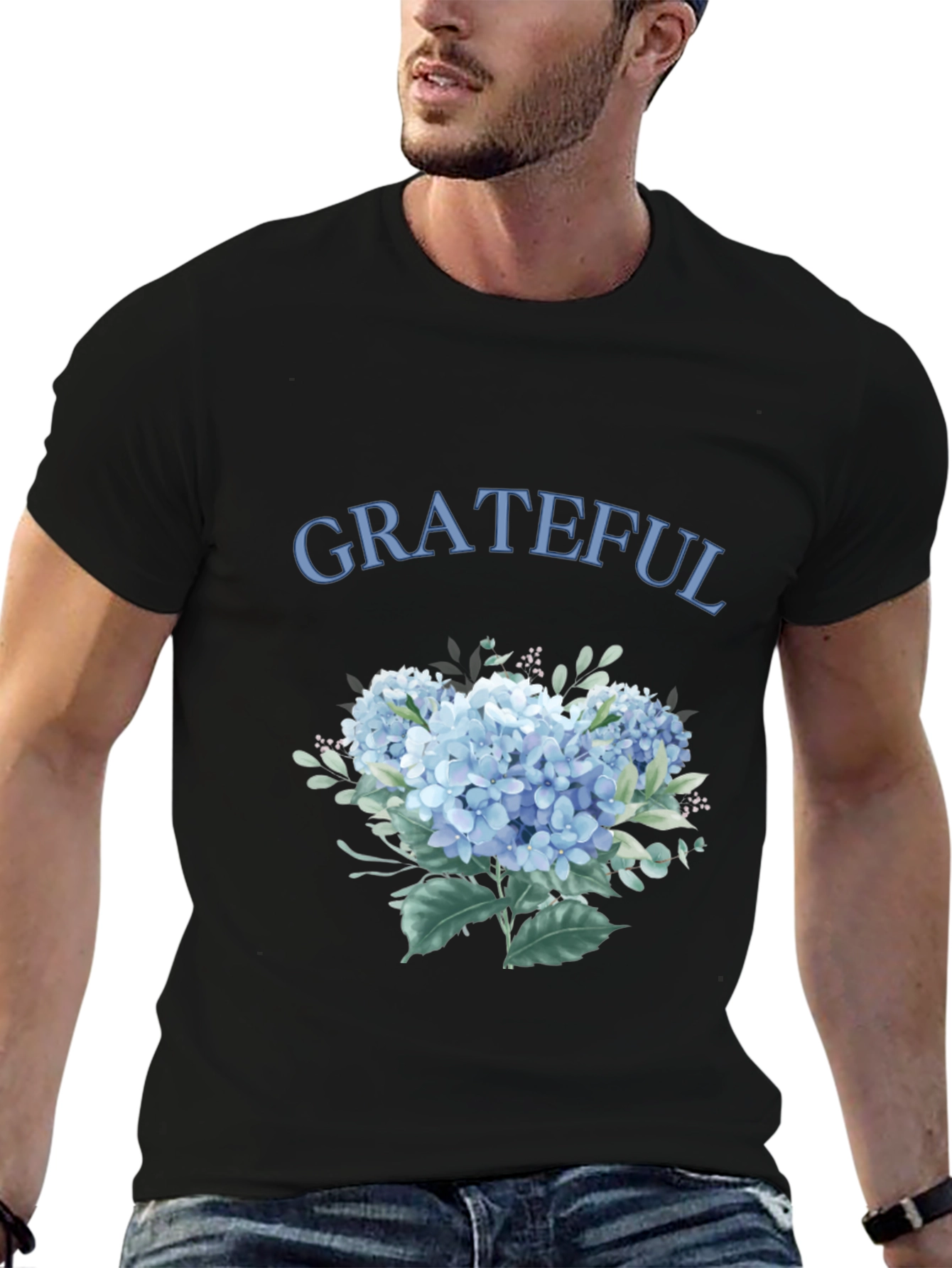 Grateful Floral Graphic T-Shirt
