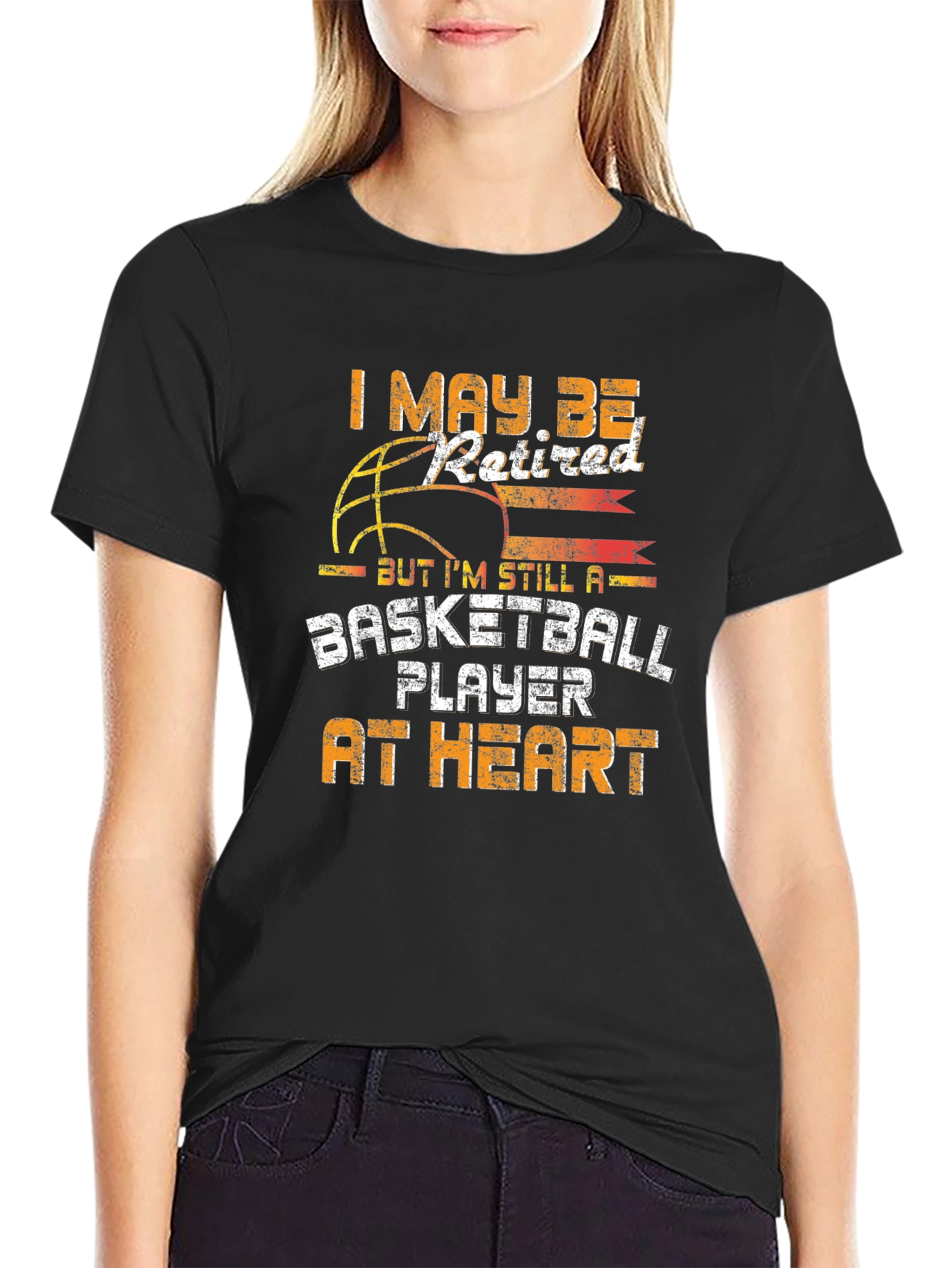 Retired Basketball Player T-Shirt - Black Cotton Blend Tee