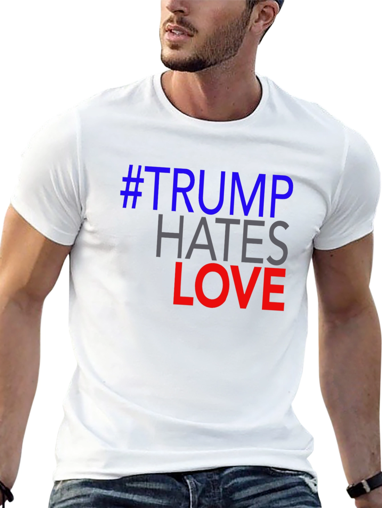 #Trump Hates Love Graphic Tee - Political Statement T-Shirt