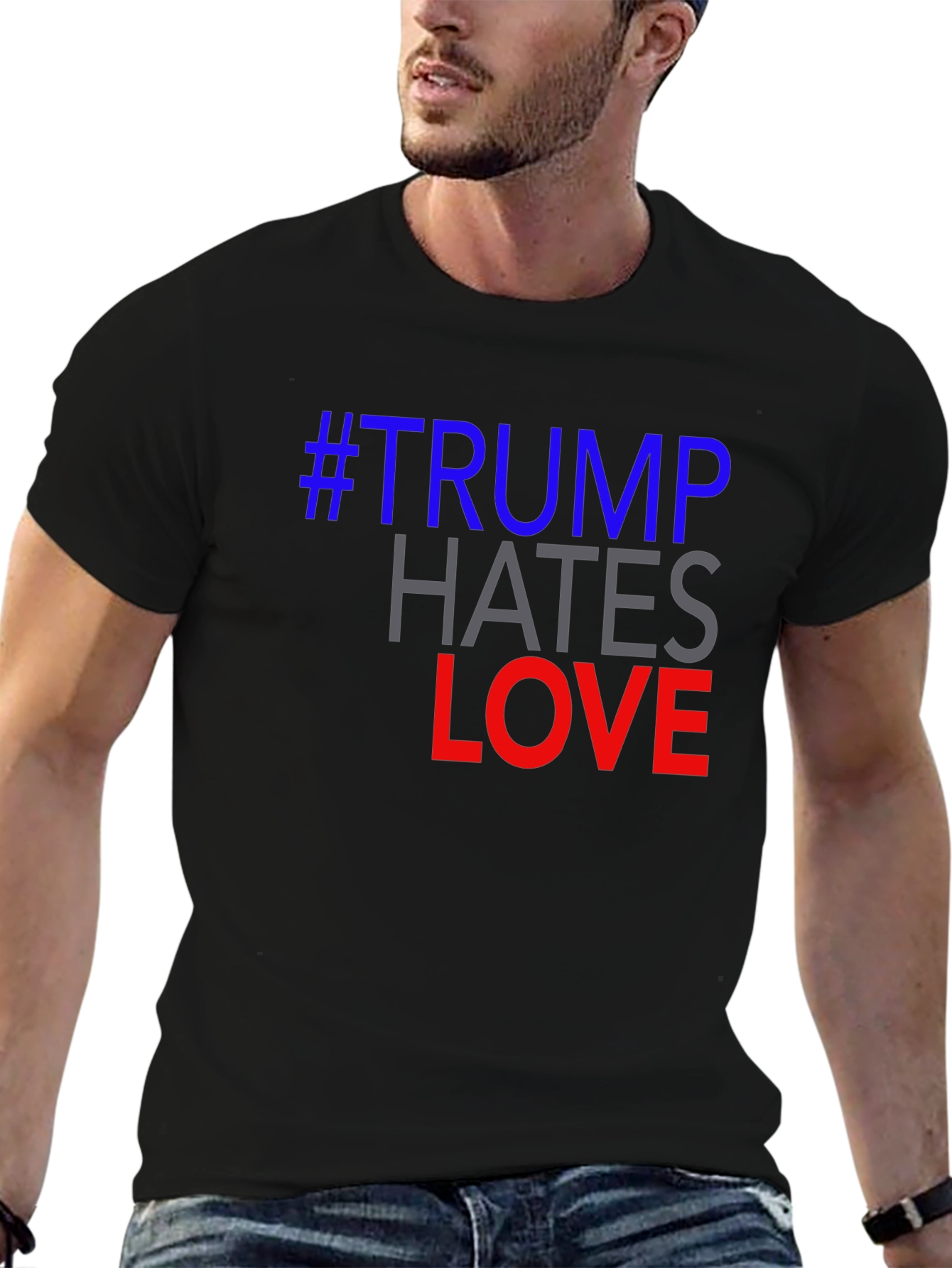 #Trump Hates Love Graphic Tee - Political Statement T-Shirt