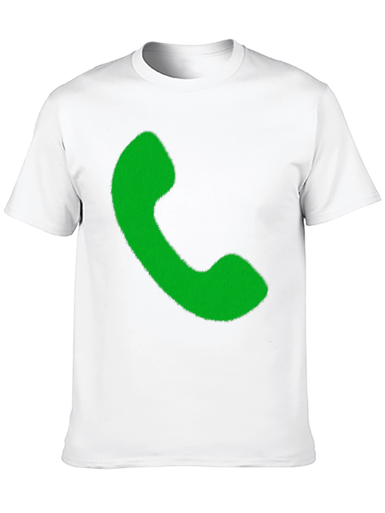 Retro Phone Graphic Tee - Black Cotton T-Shirt
