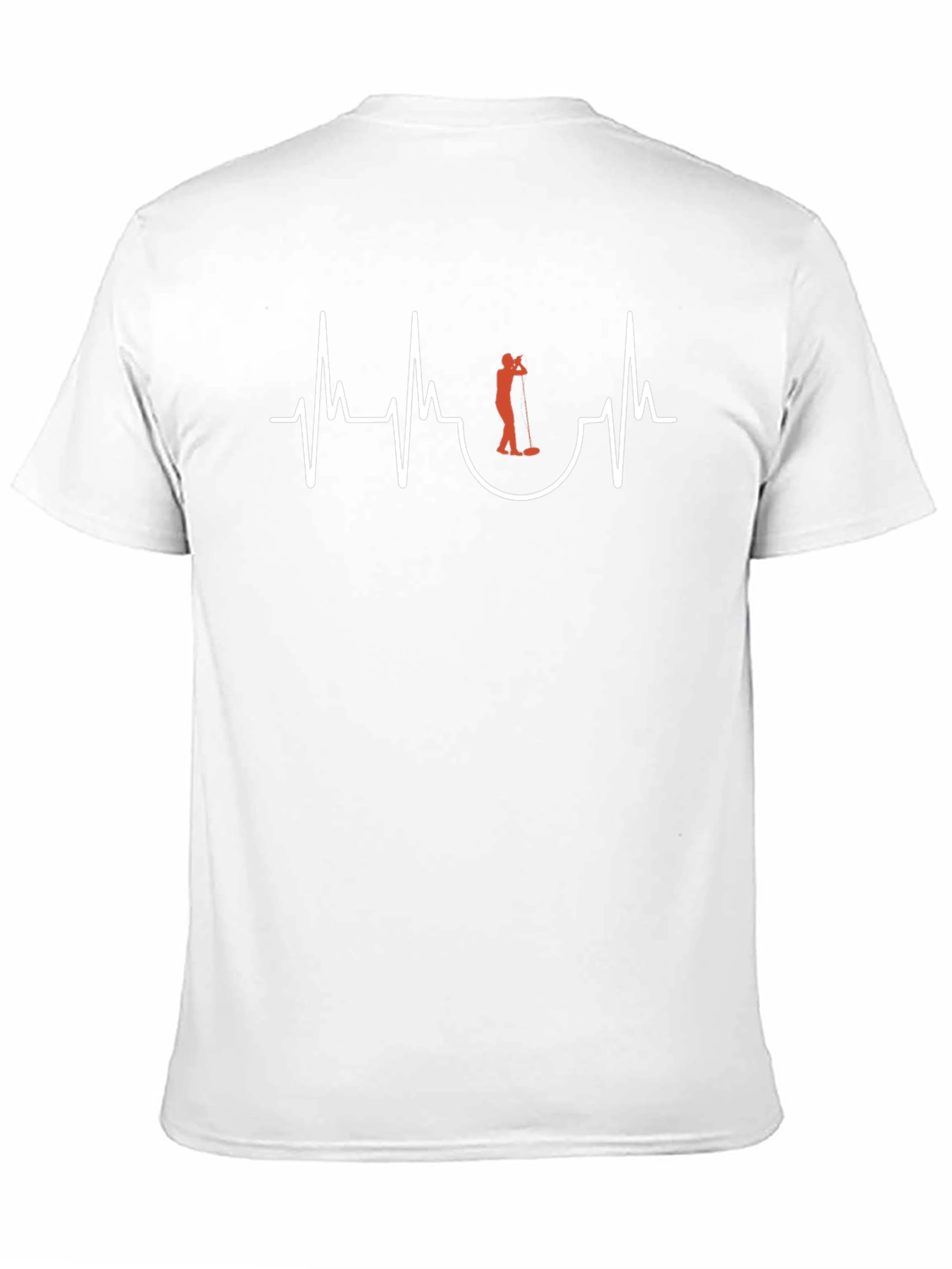 Golfer Heartbeat Black T-Shirt