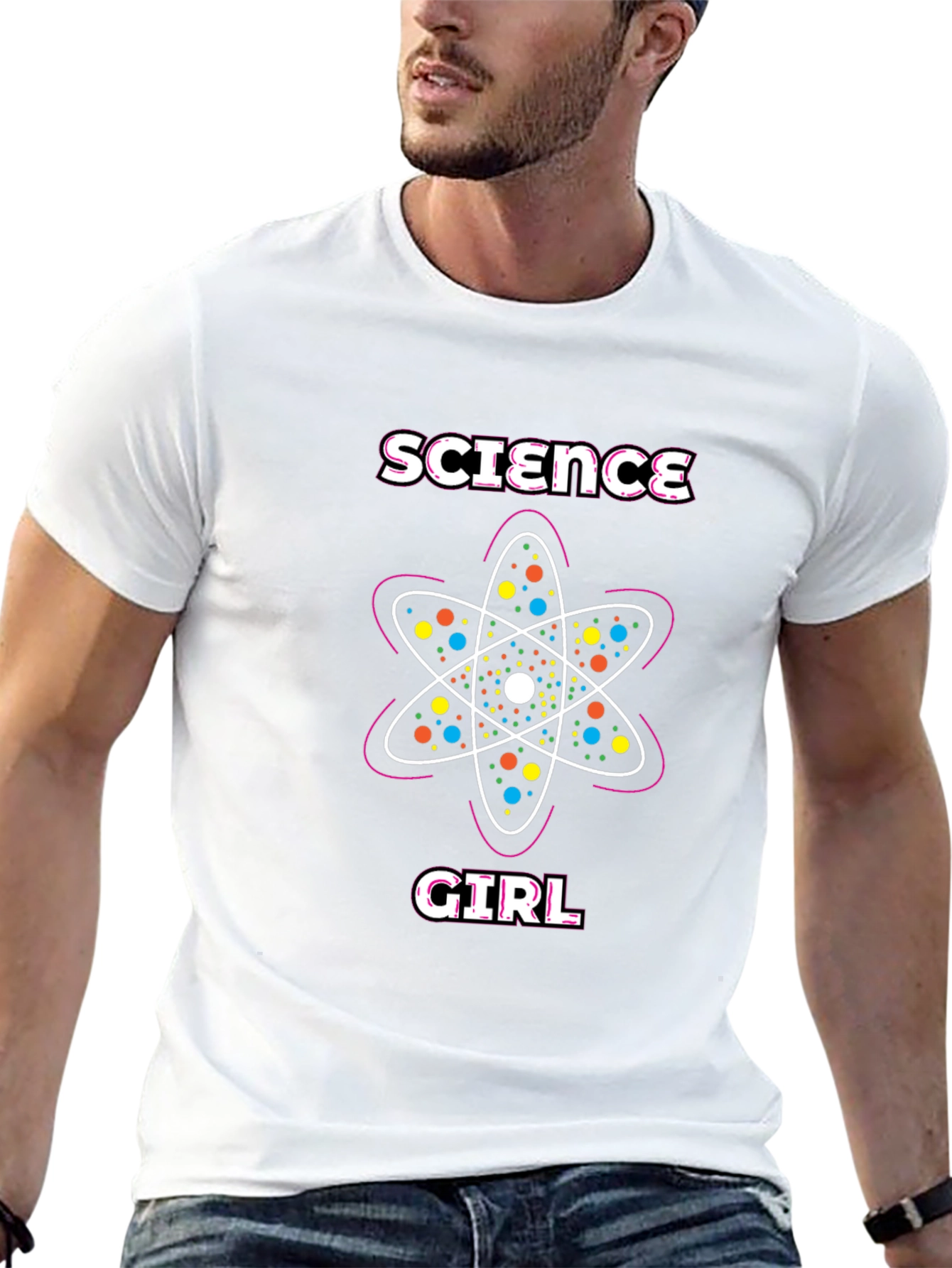 Science Girl T-Shirt - Atom Design