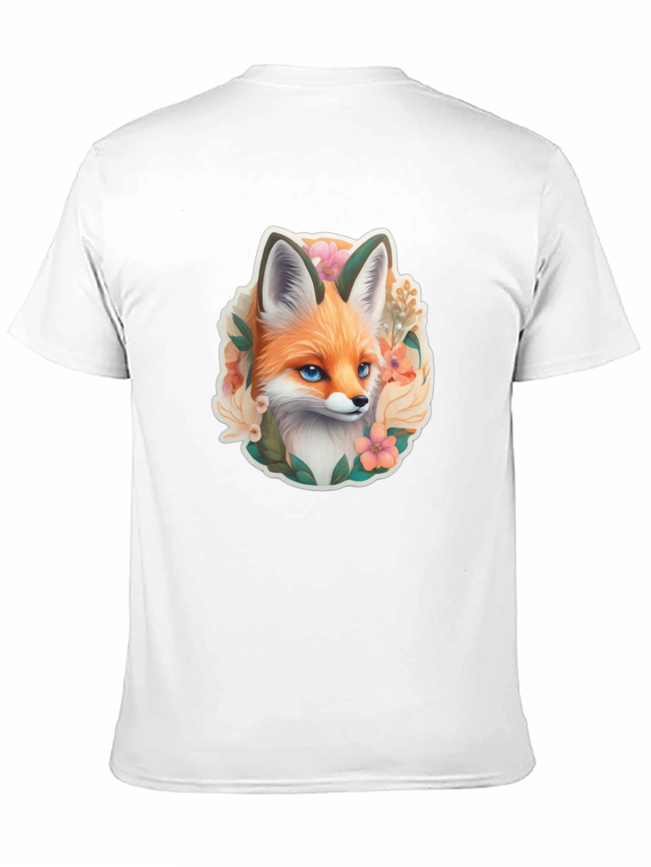Fox Floral Graphic Tee - Stylish Animal Design