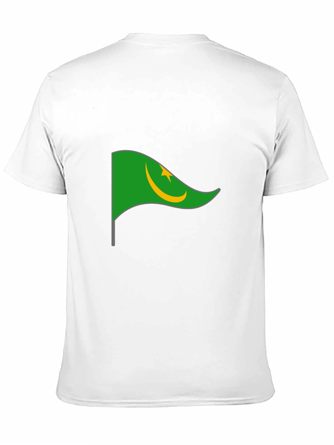 Mauritania Flag Graphic Tee - Black Cotton T-Shirt