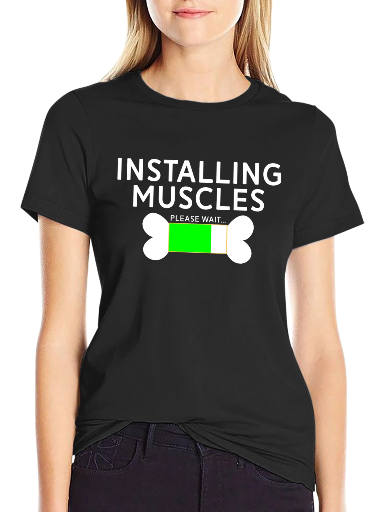 Installing Muscles Funny Workout T-Shirt