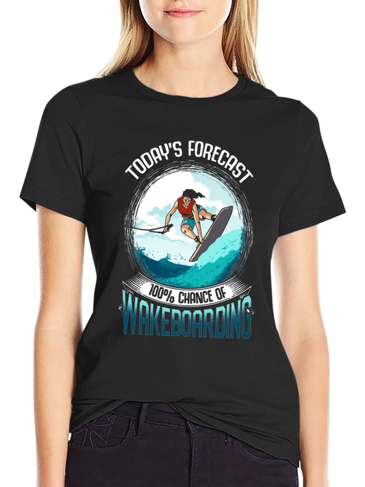 Wakeboarding Forecast T-Shirt - Guaranteed Fun on the Water!