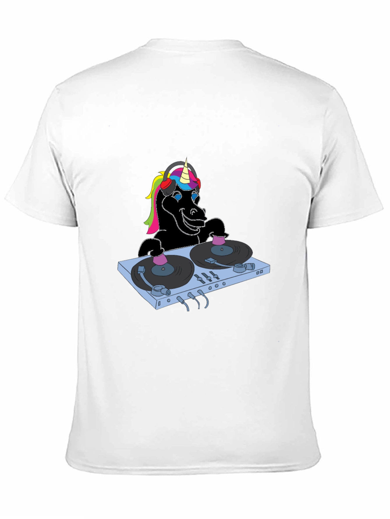 Unicorn DJ Black T-Shirt