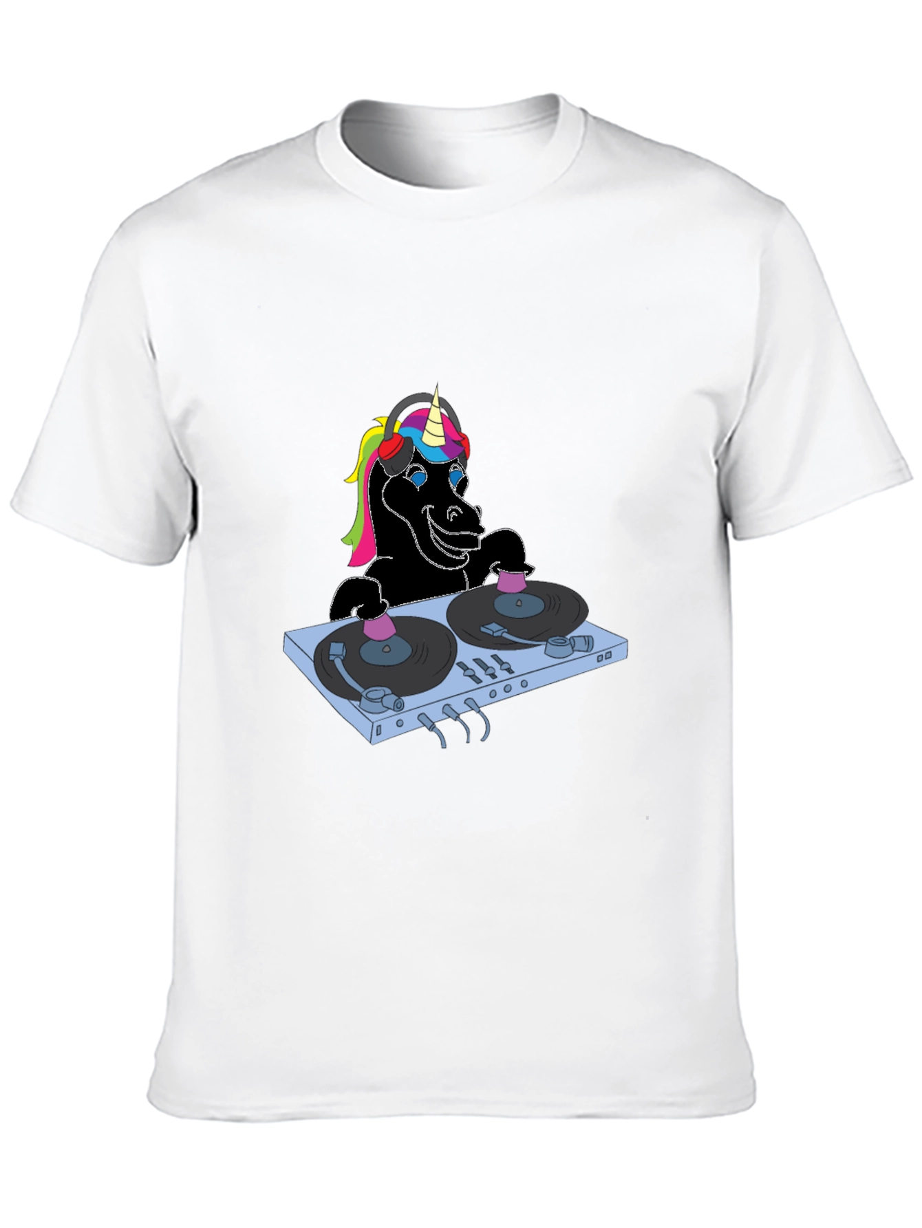 Unicorn DJ Black T-Shirt