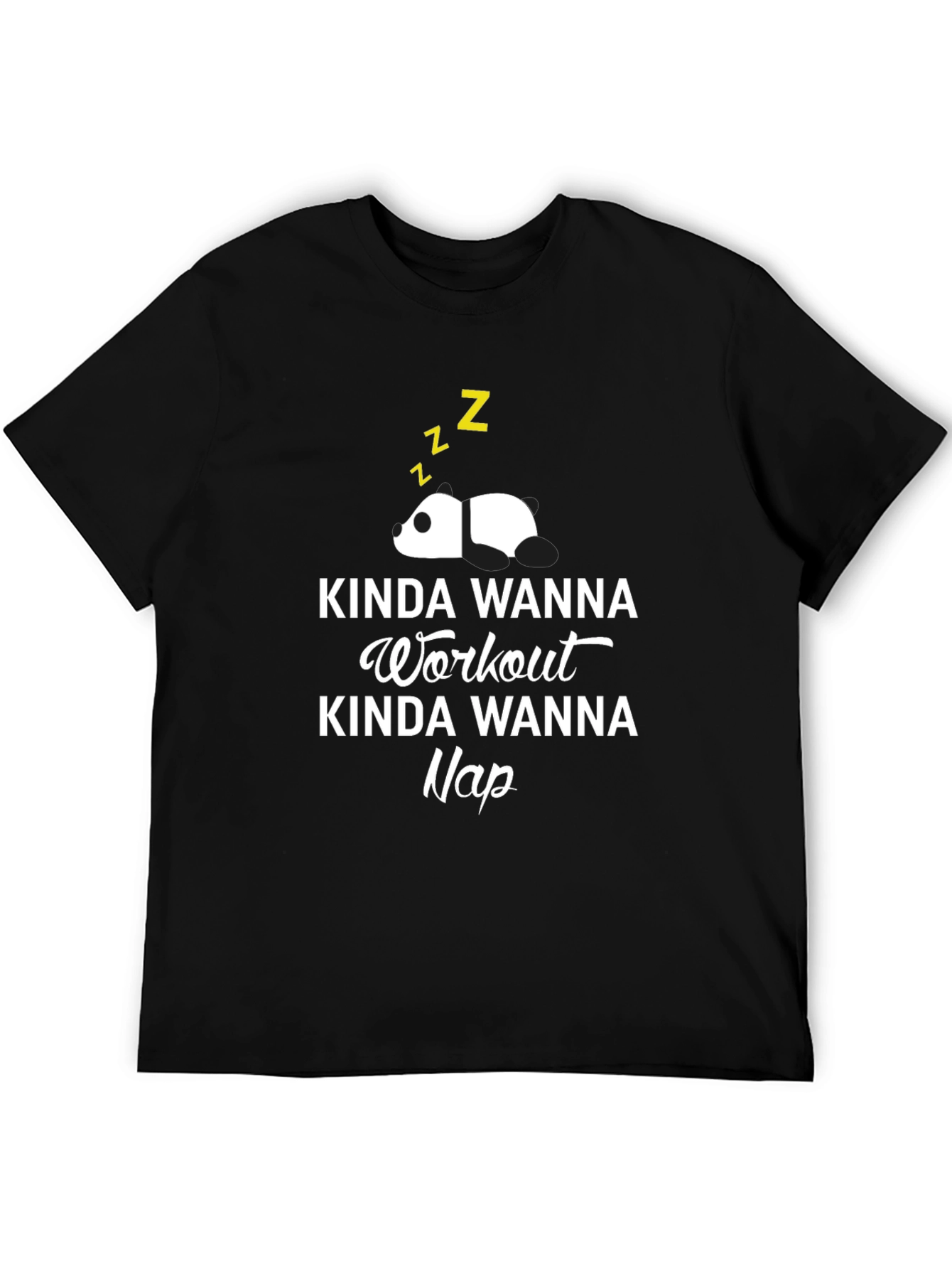 Kinda Wanna Workout Nap Panda Graphic Tee