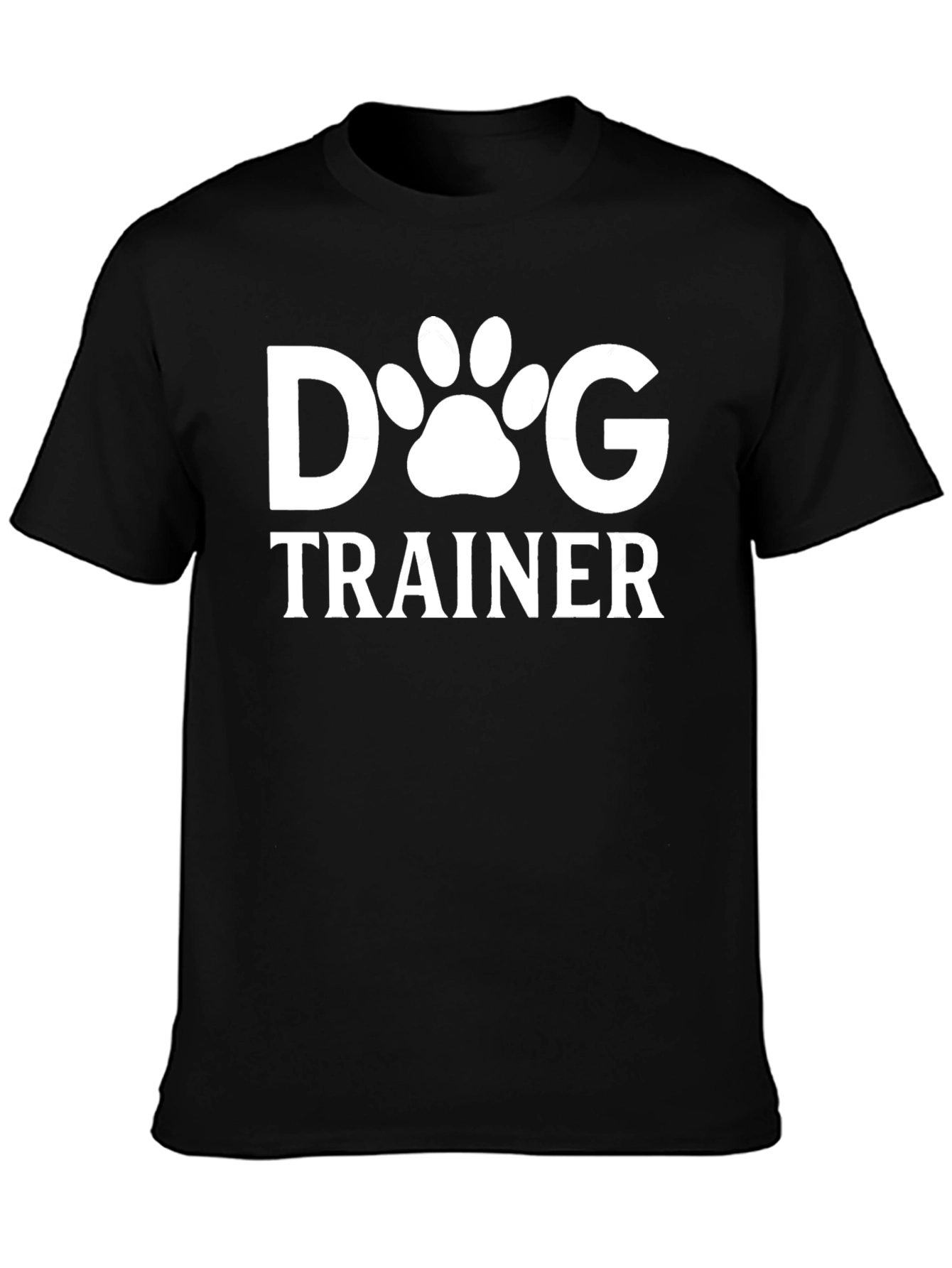 Dog Trainer Graphic Tee - Black Crew Neck