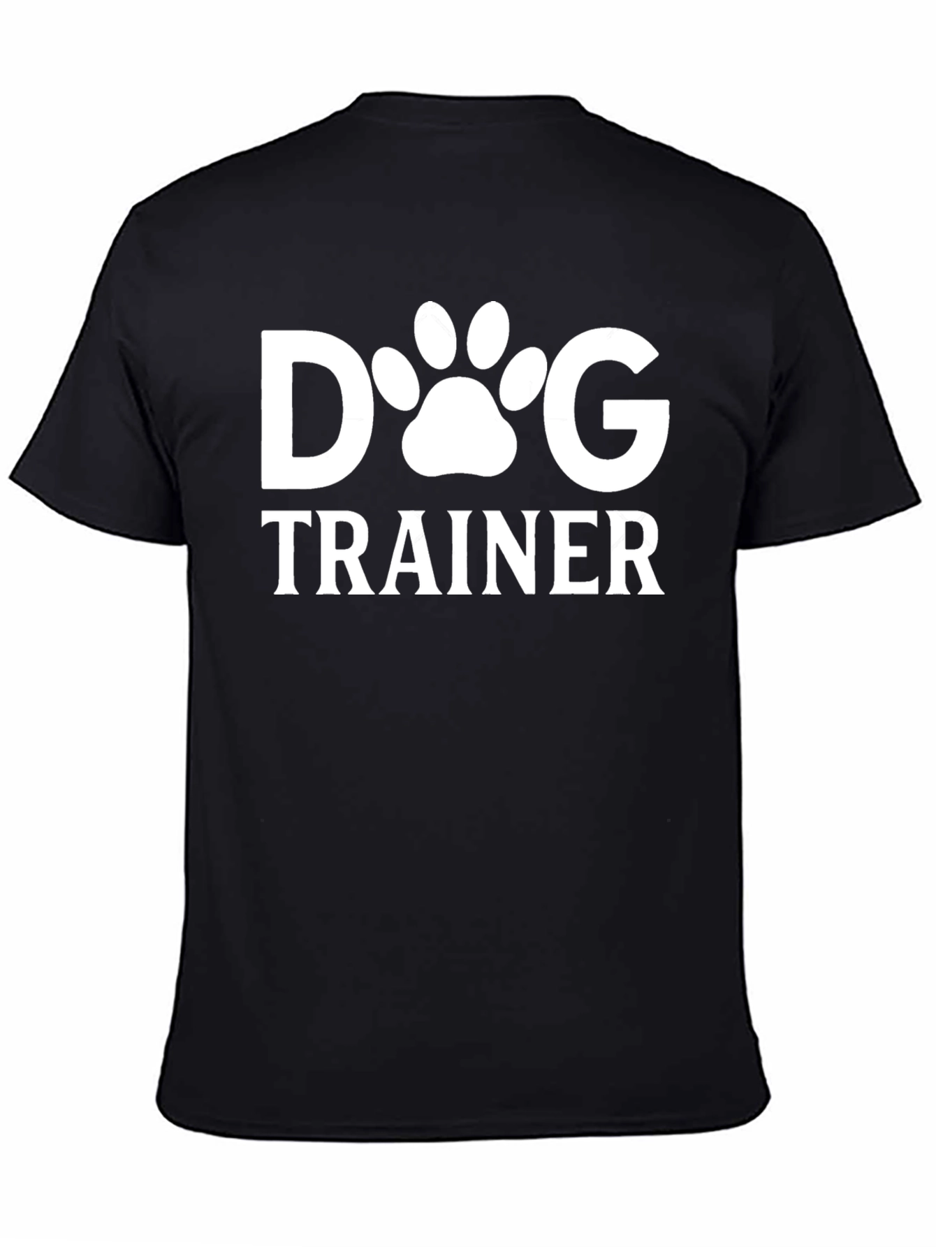Dog Trainer Graphic Tee - Black Crew Neck