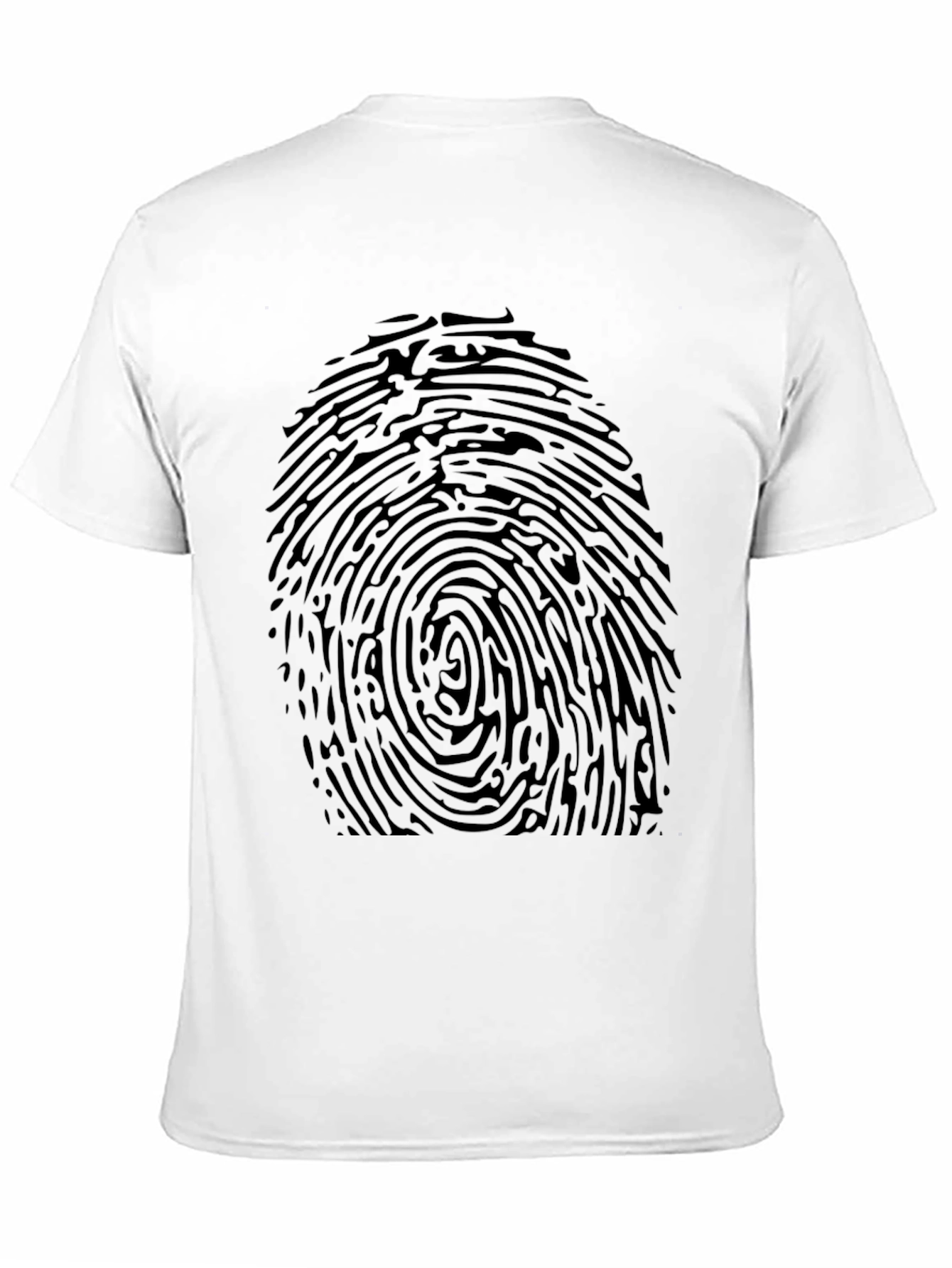Fingerprint Graphic Black T-Shirt