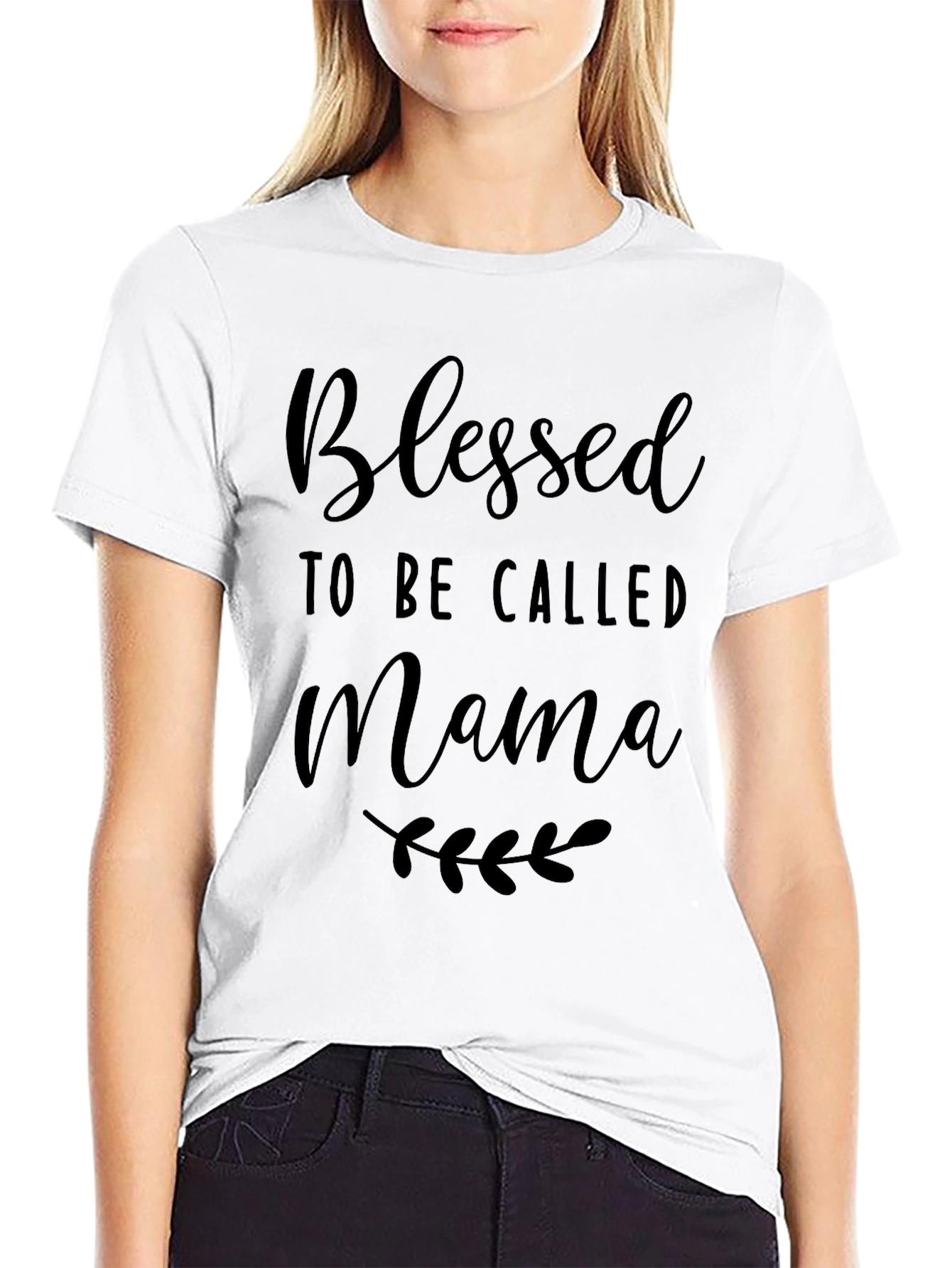 Blessed Mama Graphic Tee - Black T-Shirt