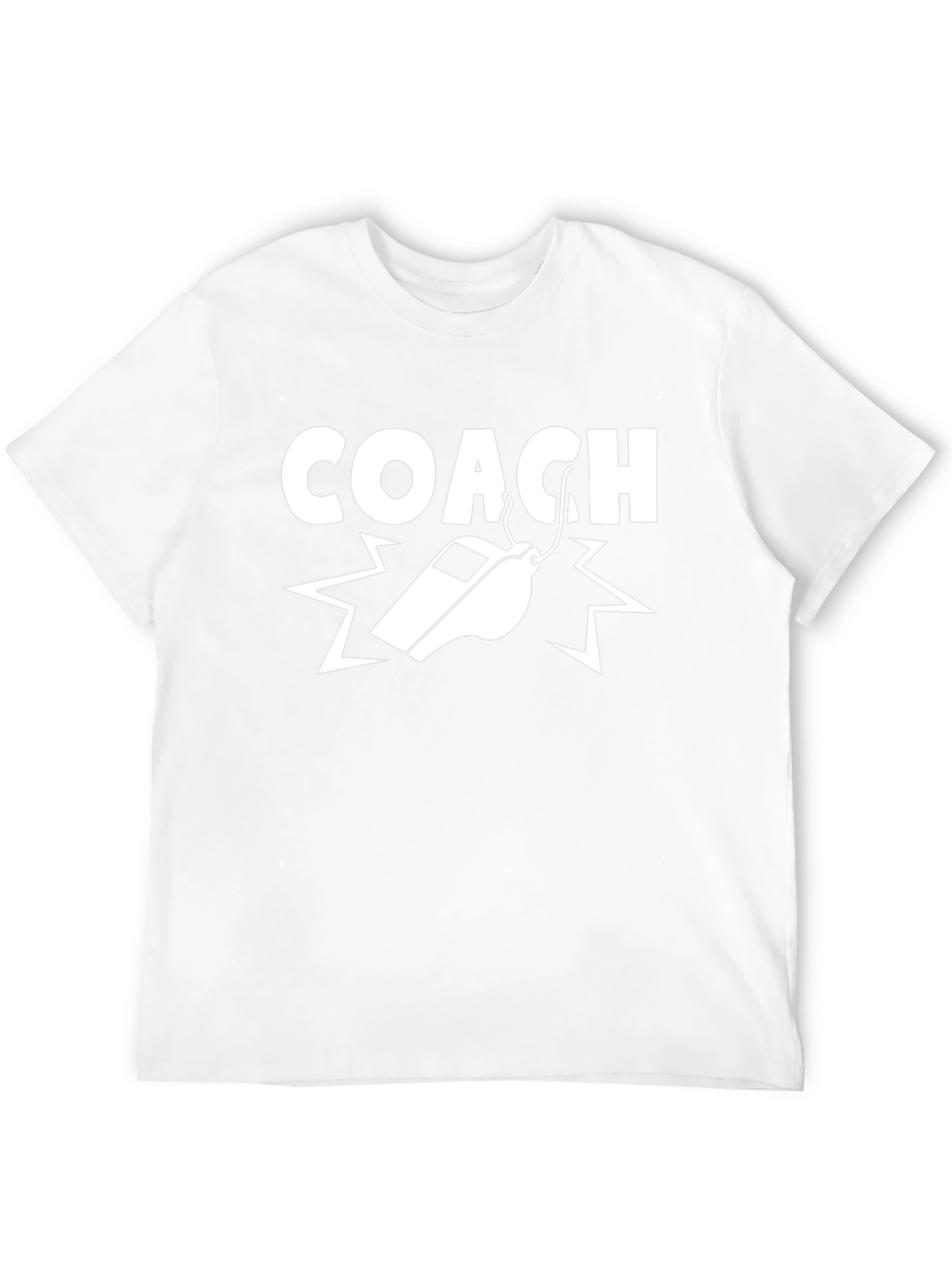 Coach Whistle Graphic Black T-Shirt