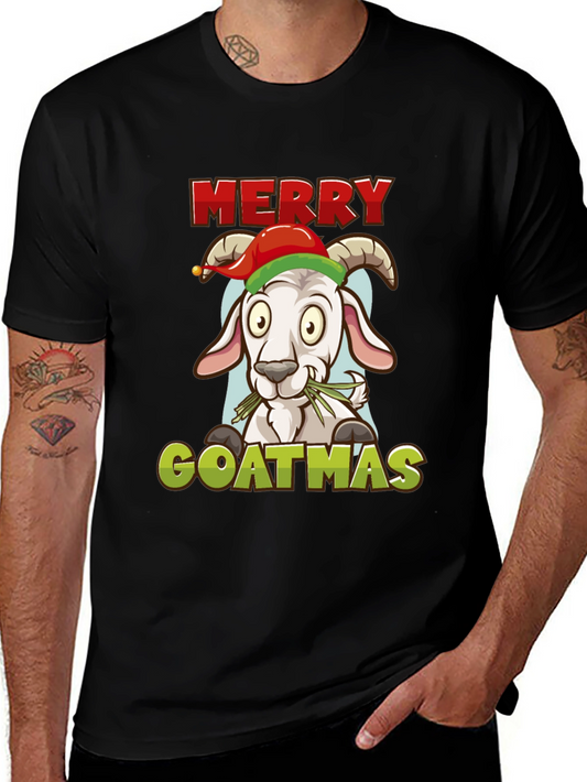 Merry Goatmas T-Shirt - Holiday Goat Tee