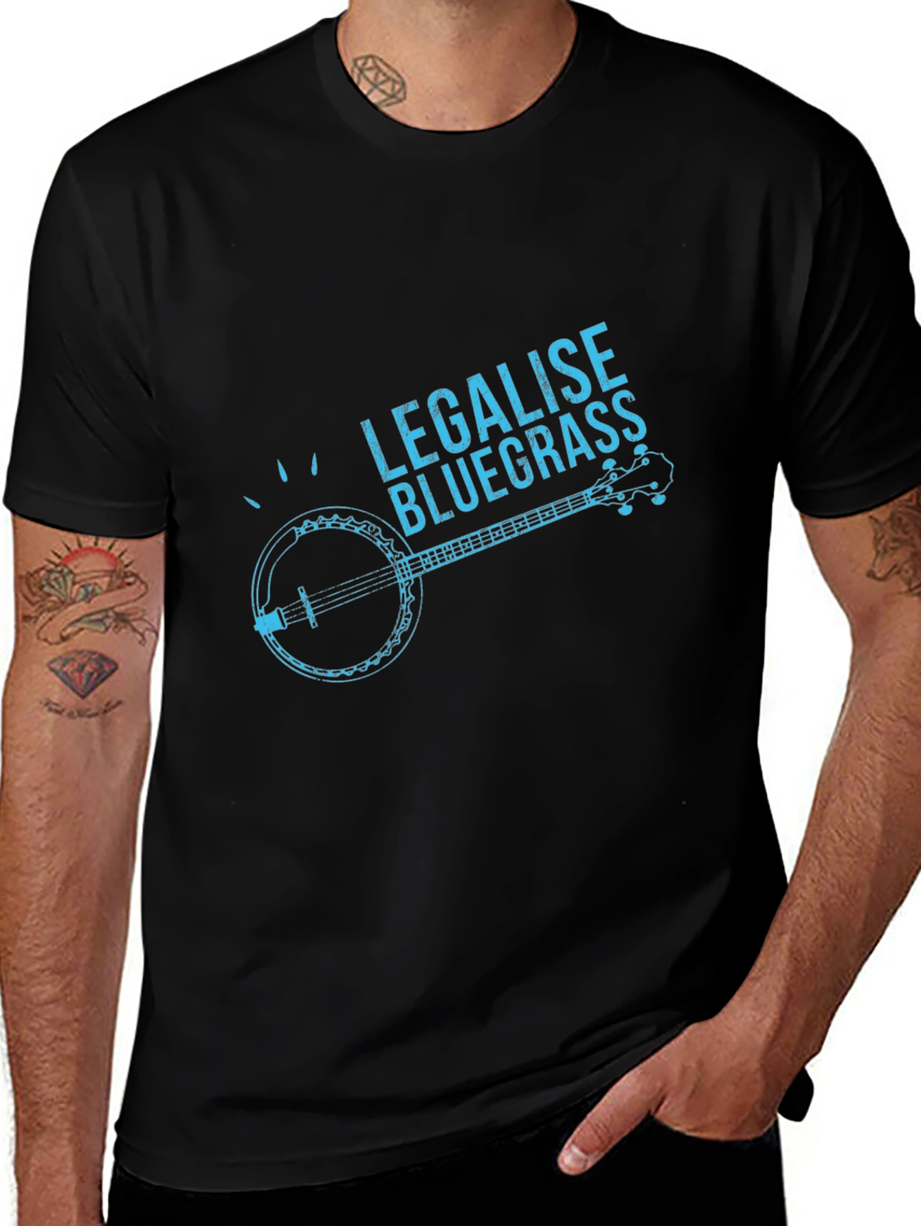 Legalise Bluegrass Black T-Shirt