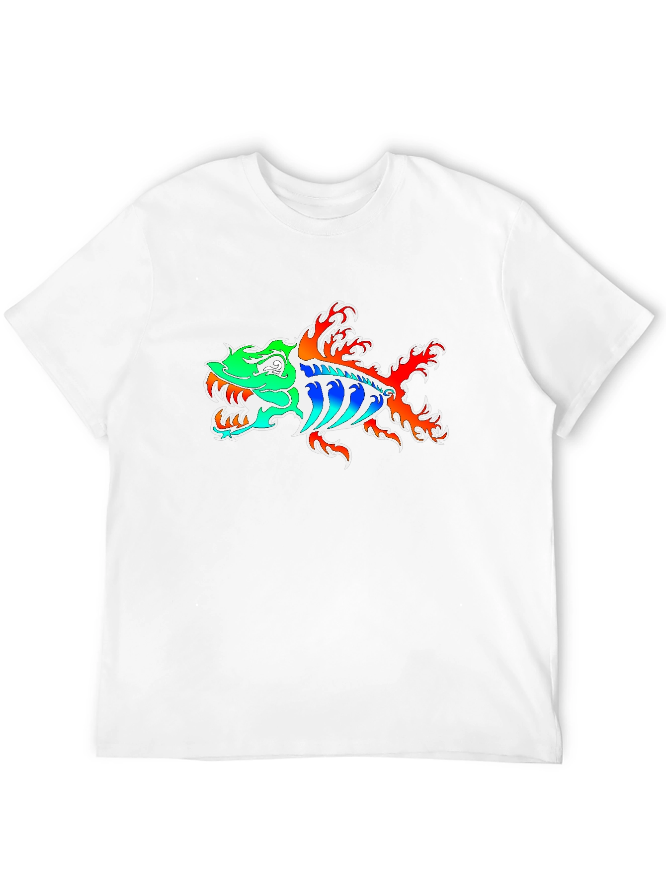 Fish Graphic Tee - Black Cotton Blend
