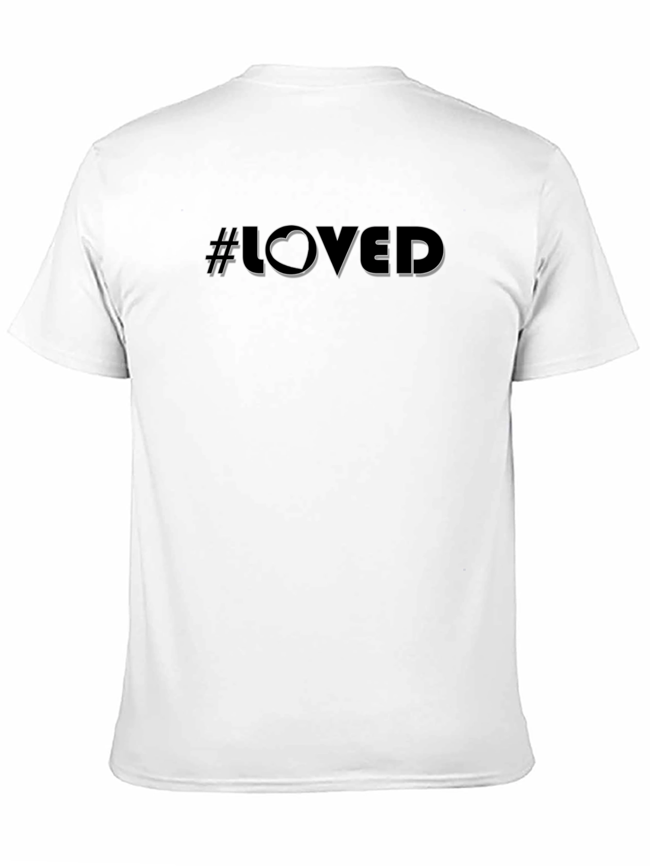 #Loved Black T-Shirt - Stylish Graphic Tee