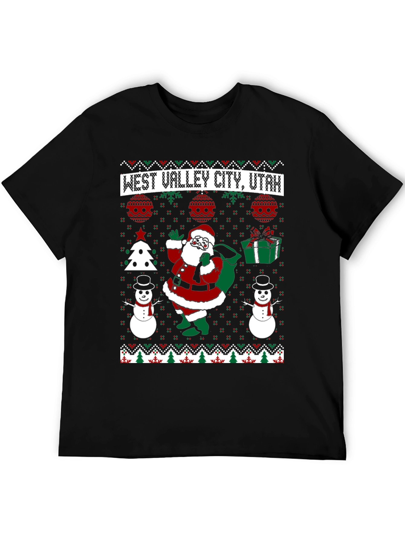 West Valley City Utah Ugly Christmas Sweater T-Shirt