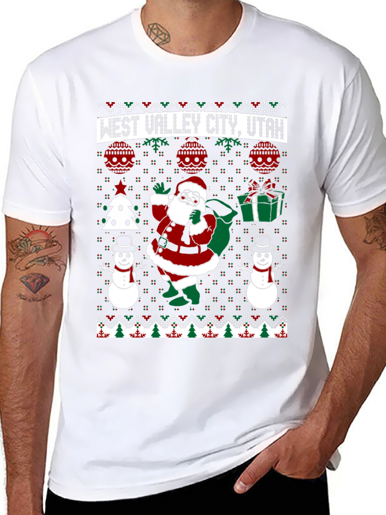West Valley City Utah Ugly Christmas Sweater T-Shirt