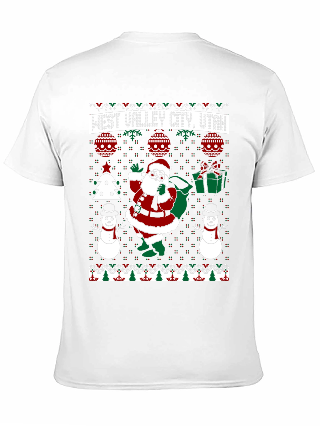 West Valley City Utah Ugly Christmas Sweater T-Shirt