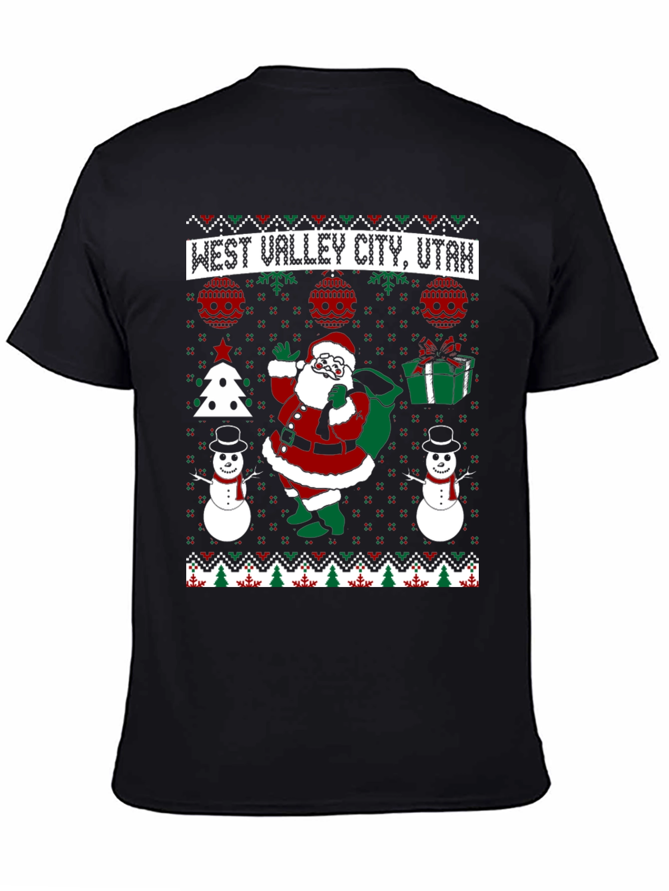 West Valley City Utah Ugly Christmas Sweater T-Shirt
