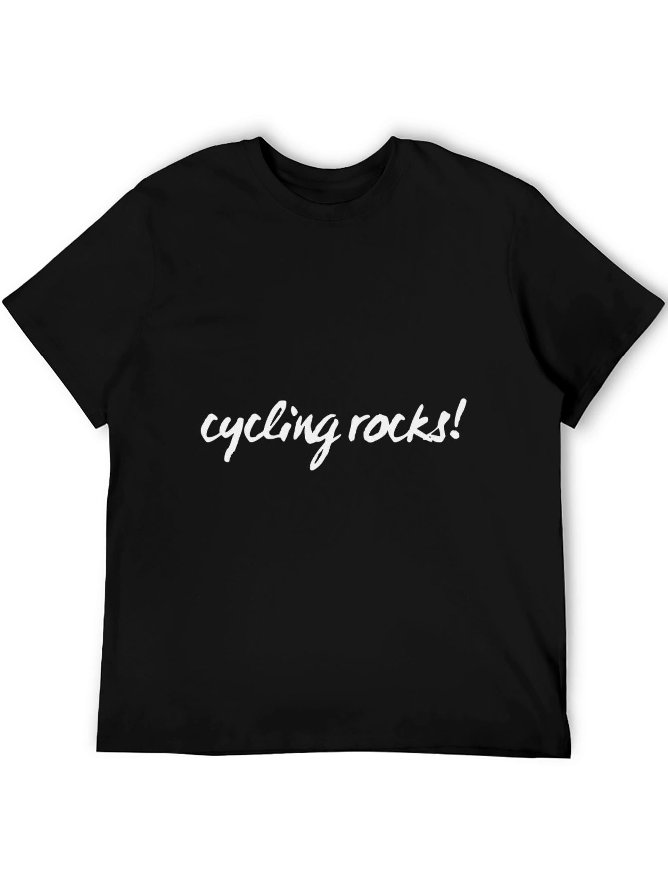 Cycling Rocks! Black Graphic Tee Shirt