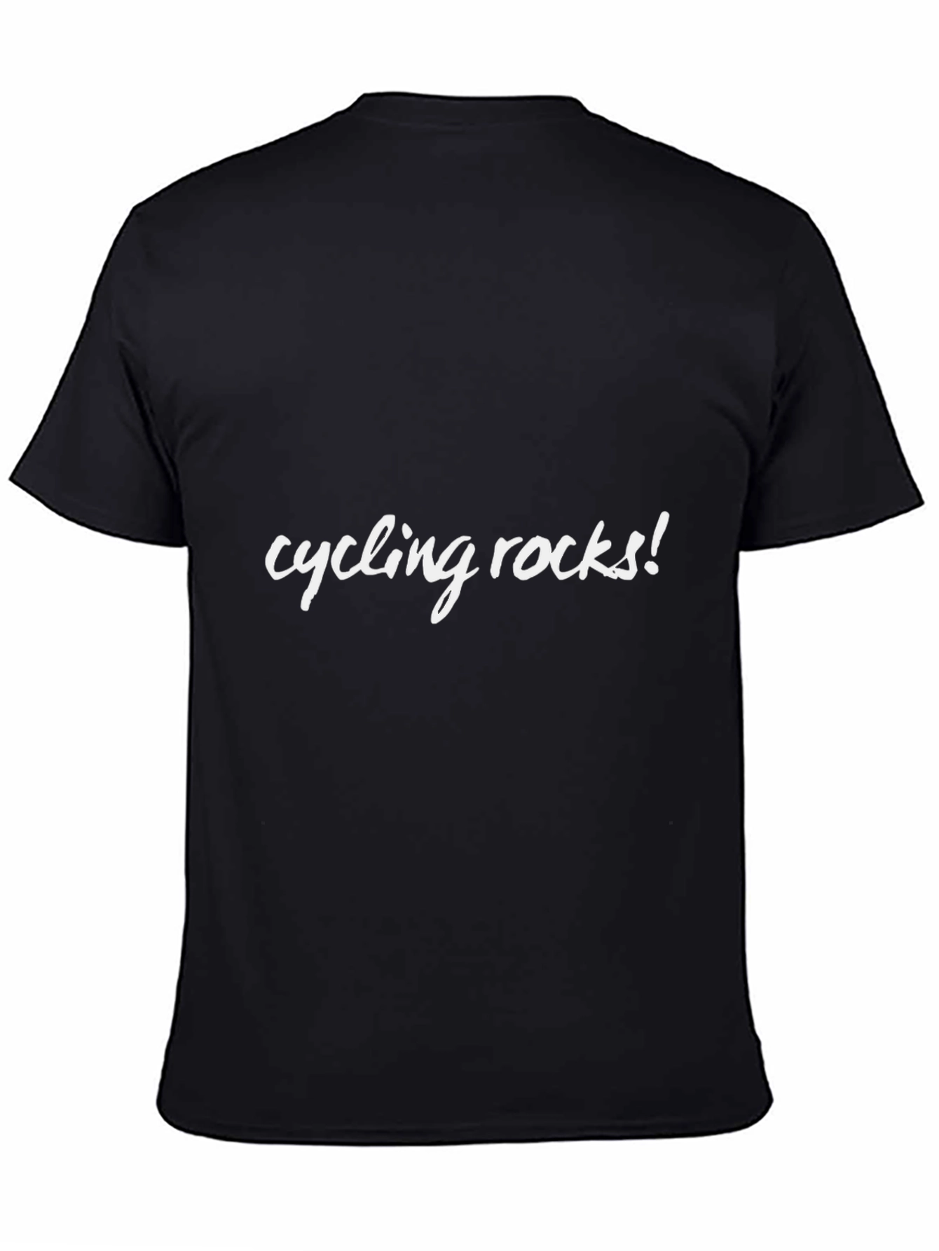 Cycling Rocks! Black Graphic Tee Shirt