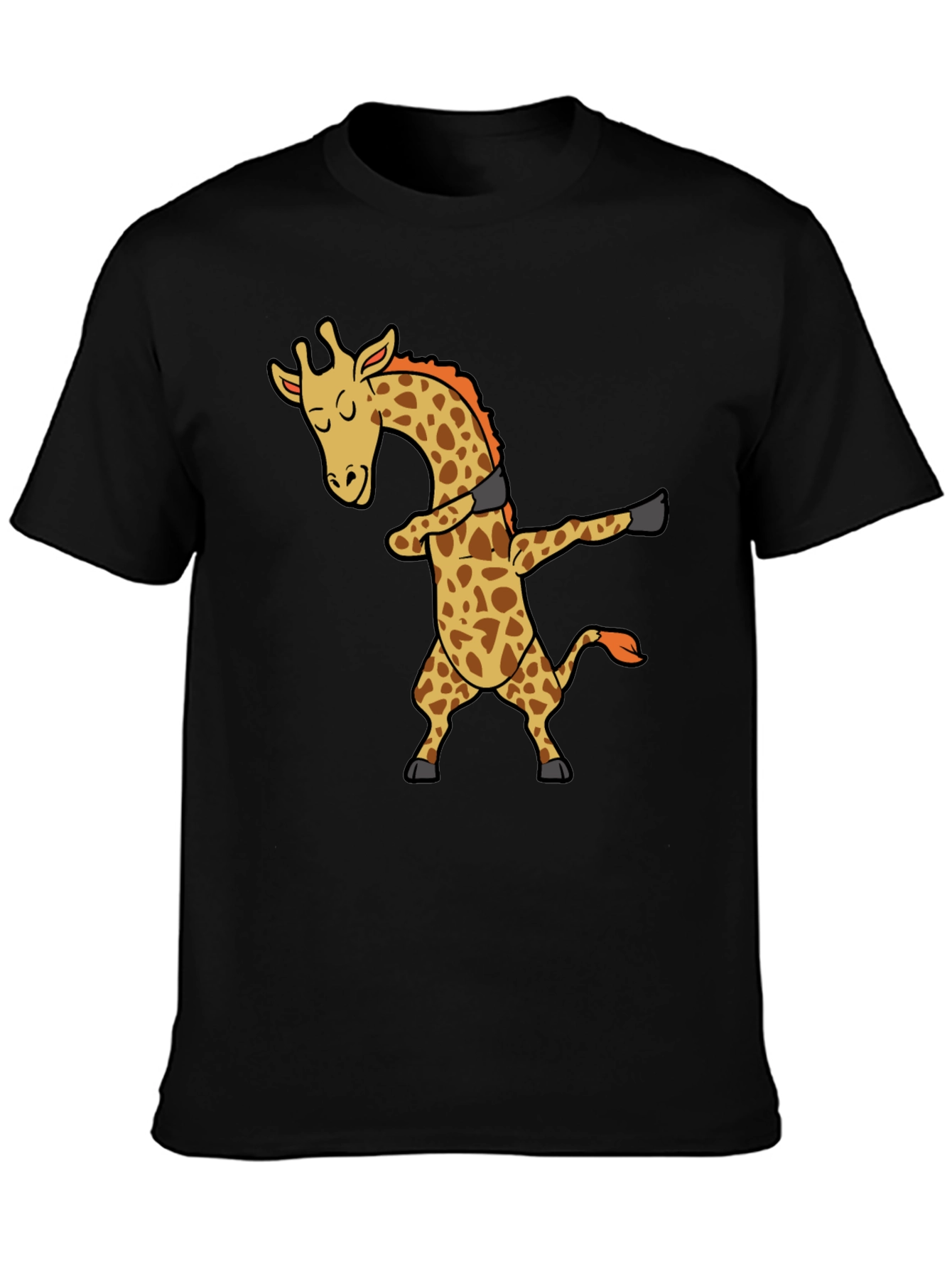 Dabbing Giraffe Black T-Shirt - Trendy Graphic Tee