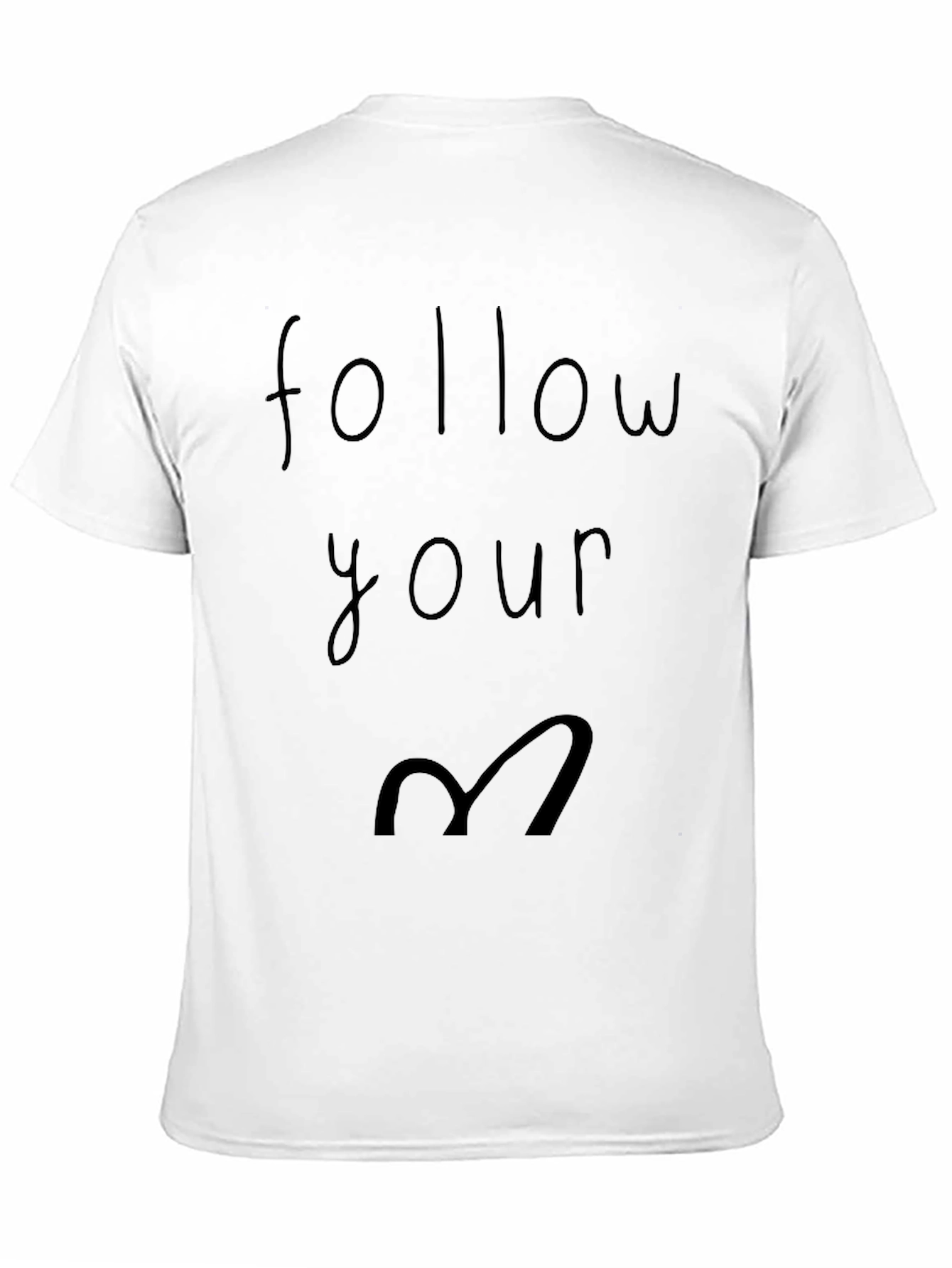 Follow Your Heart Graphic Tee - Casual Black T-Shirt