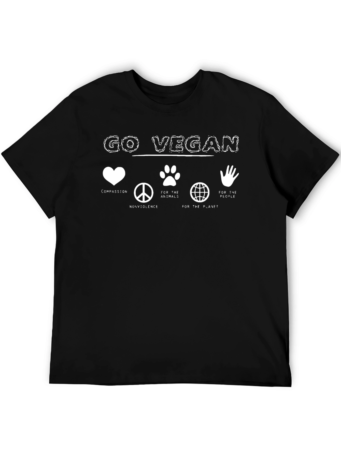 Go Vegan T-Shirt - Compassion Animals Planet People