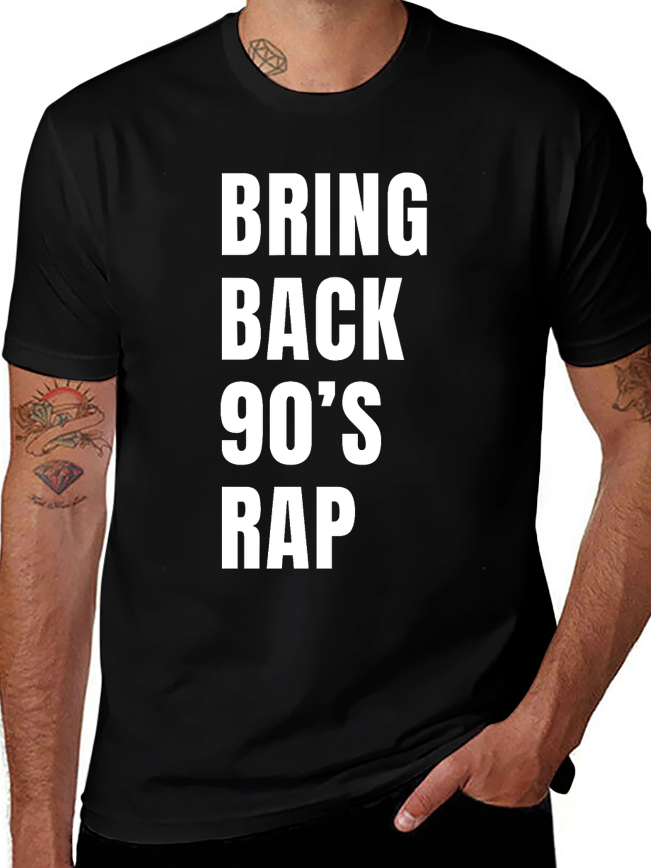 Bring Back 90s Rap Black T-Shirt